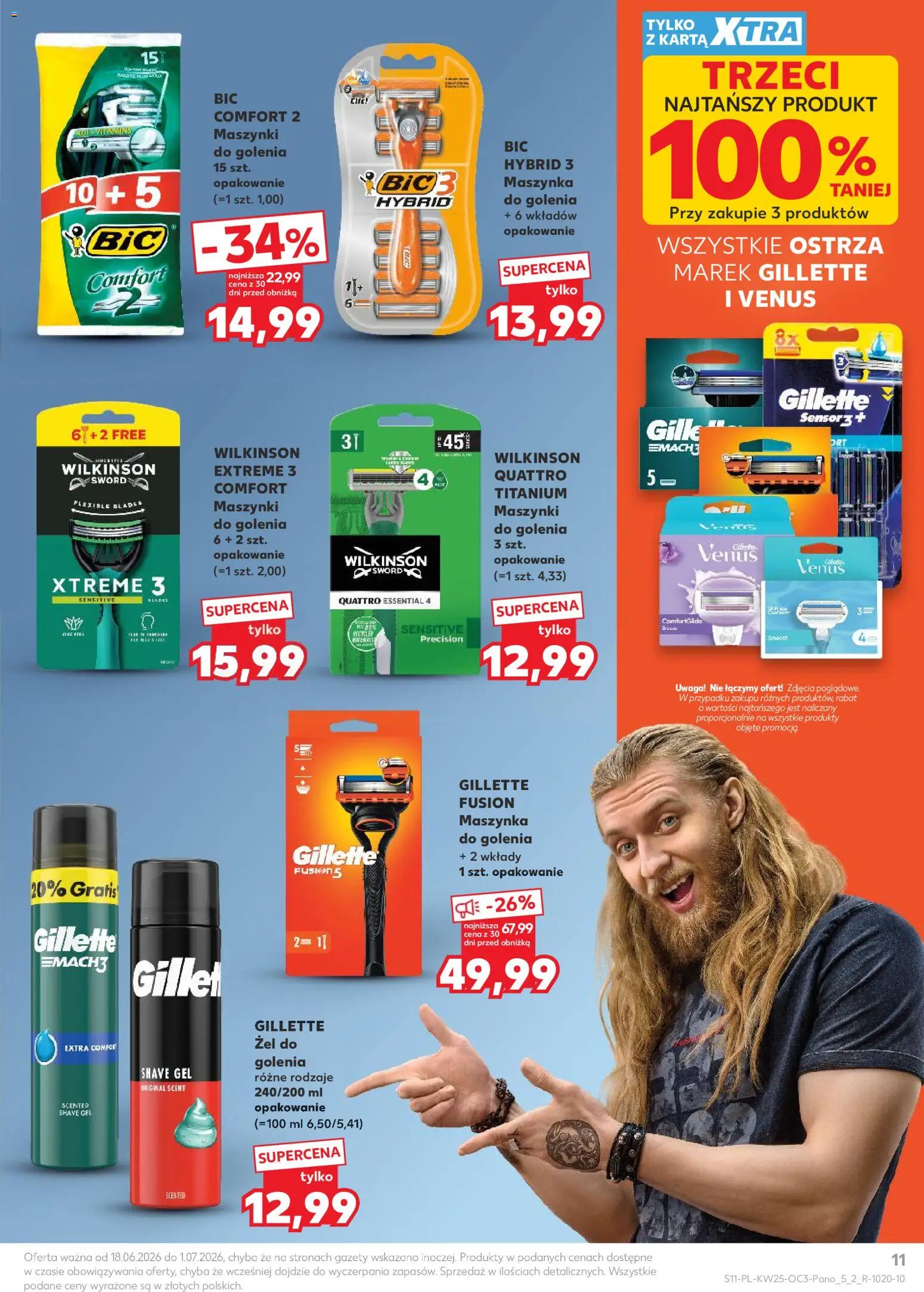 Kaufland Polsko leták - Drogerię od 18.06.2026 | Strana: 11 | Produkty: Gillette fusion