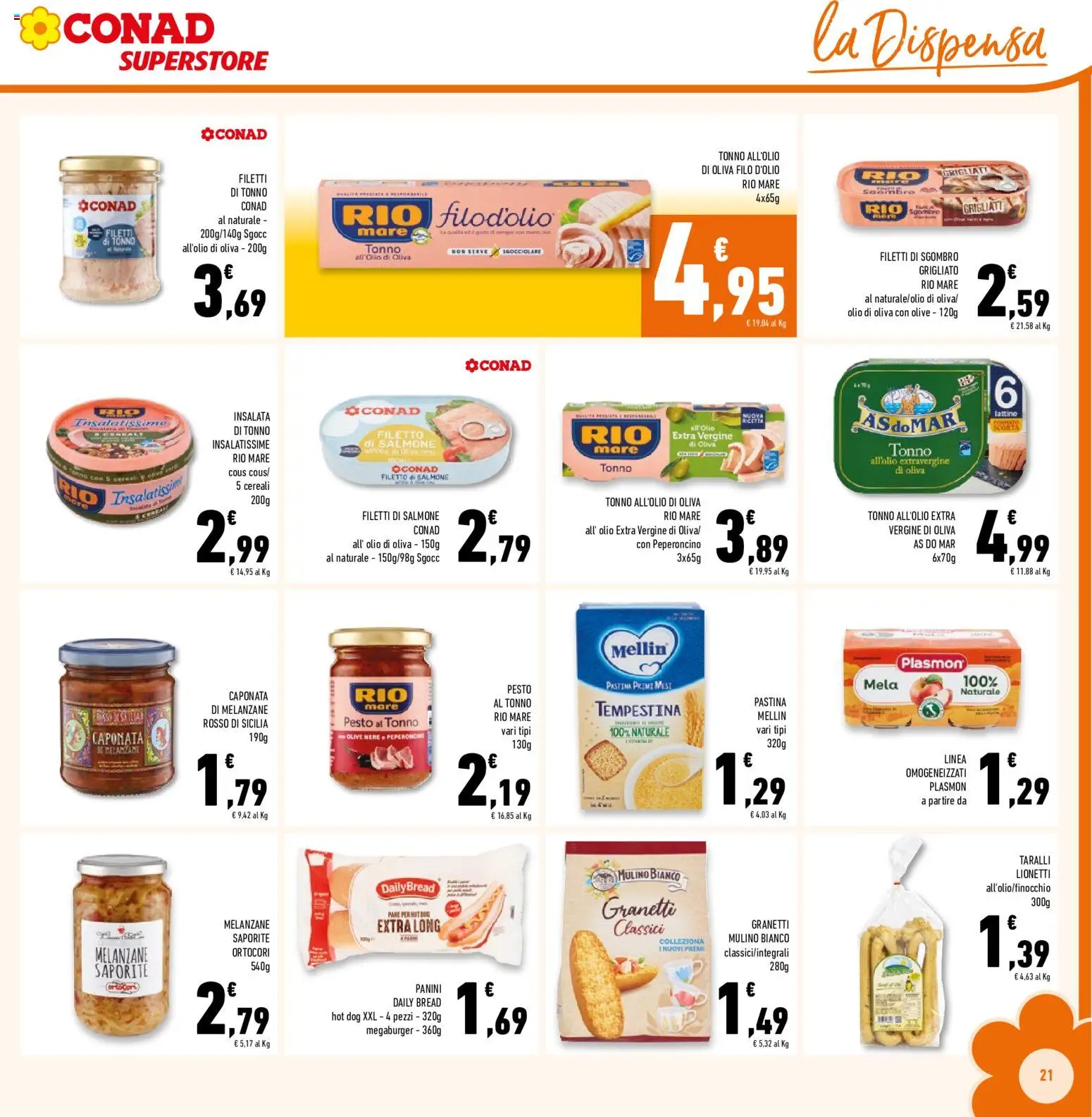 Volantino Conad del 17.06.2026 | Pagina: 21 | Prodotti: Olio, Olio extra vergine, Taralli, Olio di Oliva