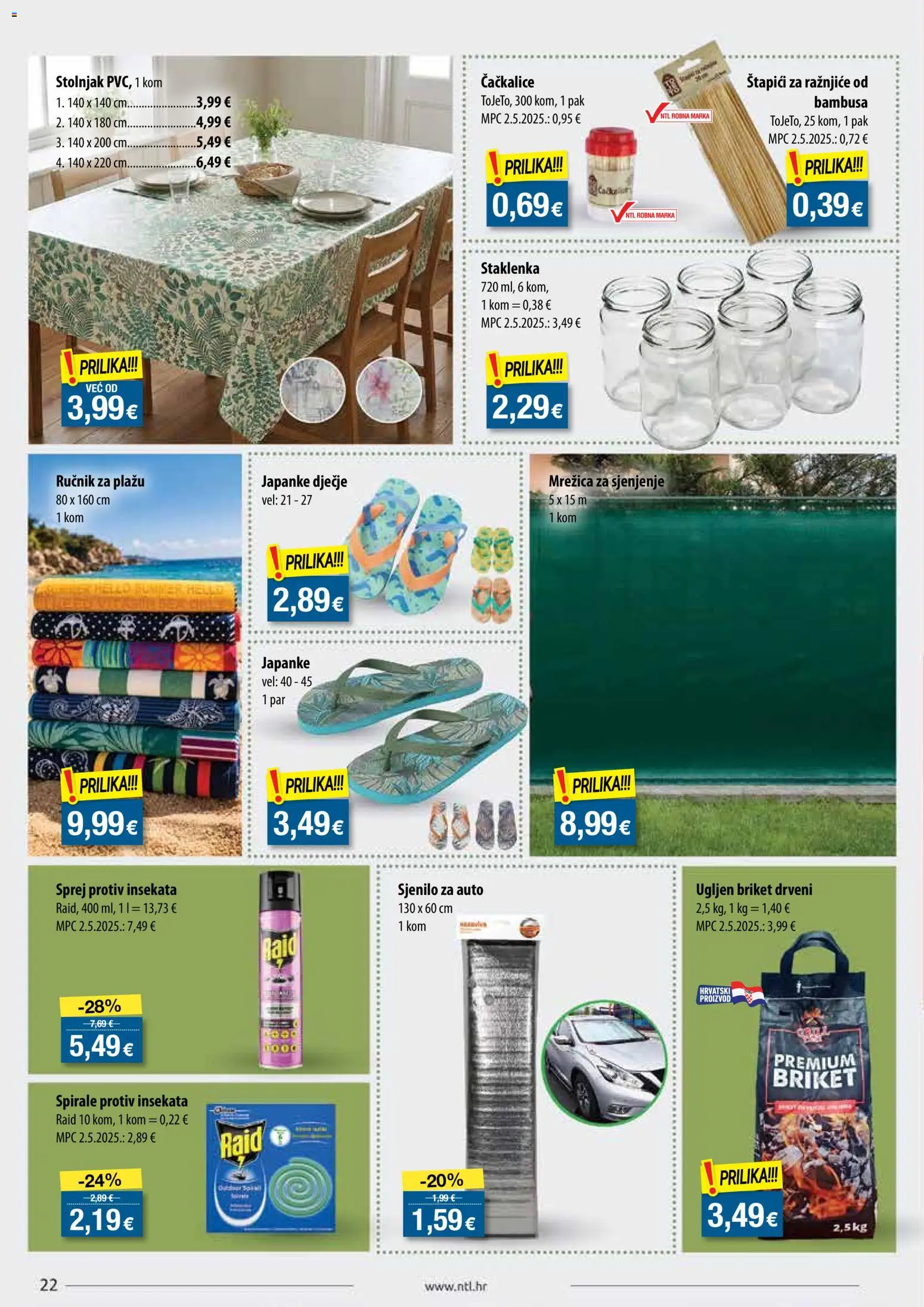 NTL katalog | vrijedi od 17.06.2026 | Stranica: 22 | Proizvodi: Ručnik, Sprej protiv insekata, Japanke, Štapići