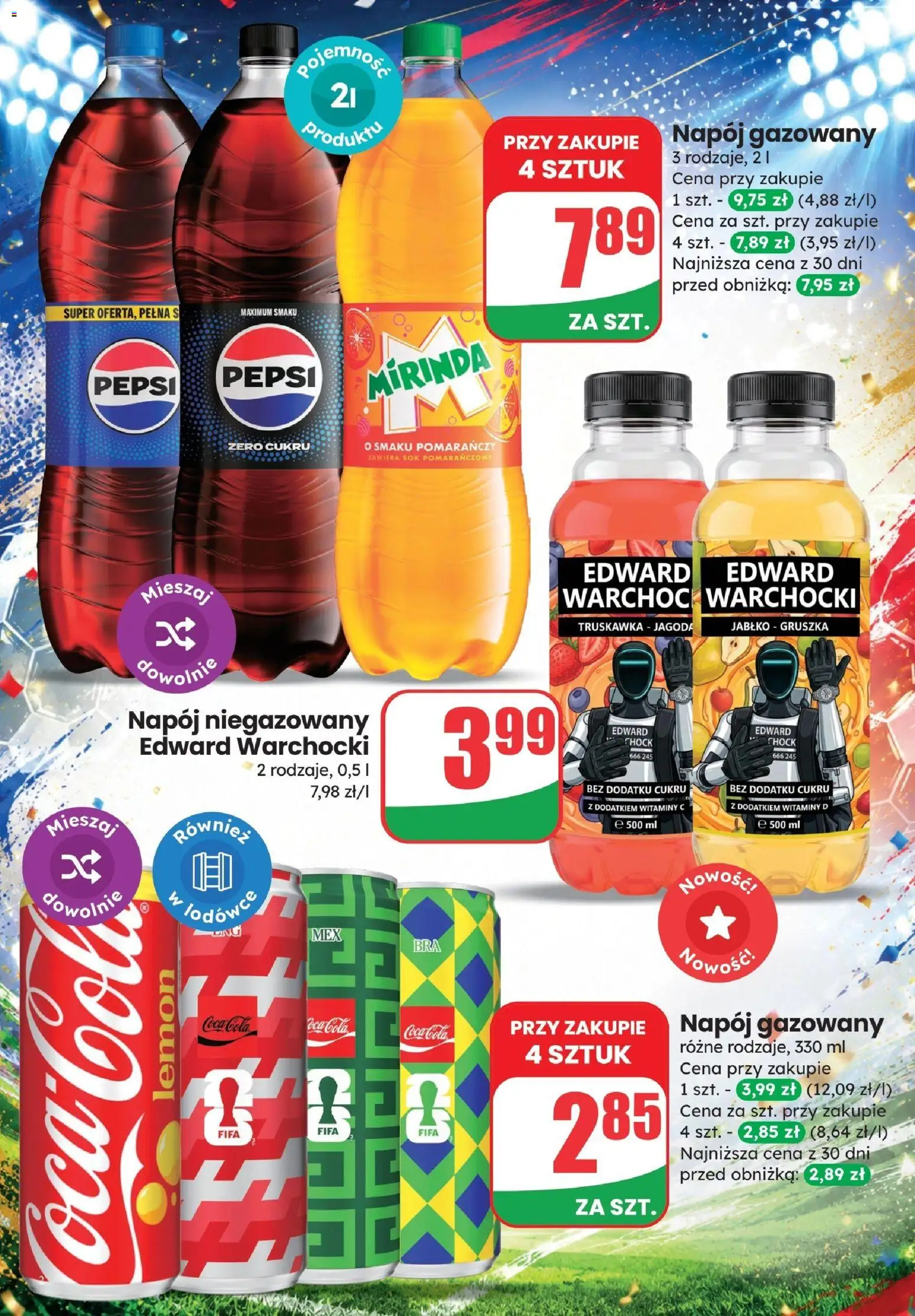 Dino gazetka - Mundial od 10.06.2026 | Strona: 2 | Produkty: Gruszka, Sok pomarańczowy, Pepsi, Sok