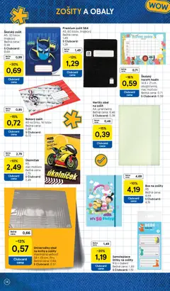 Tesco leták platný od 03.08.2026 | Strana: 14 | Produkty: Zošity, Zošit, Notebook, Knihy