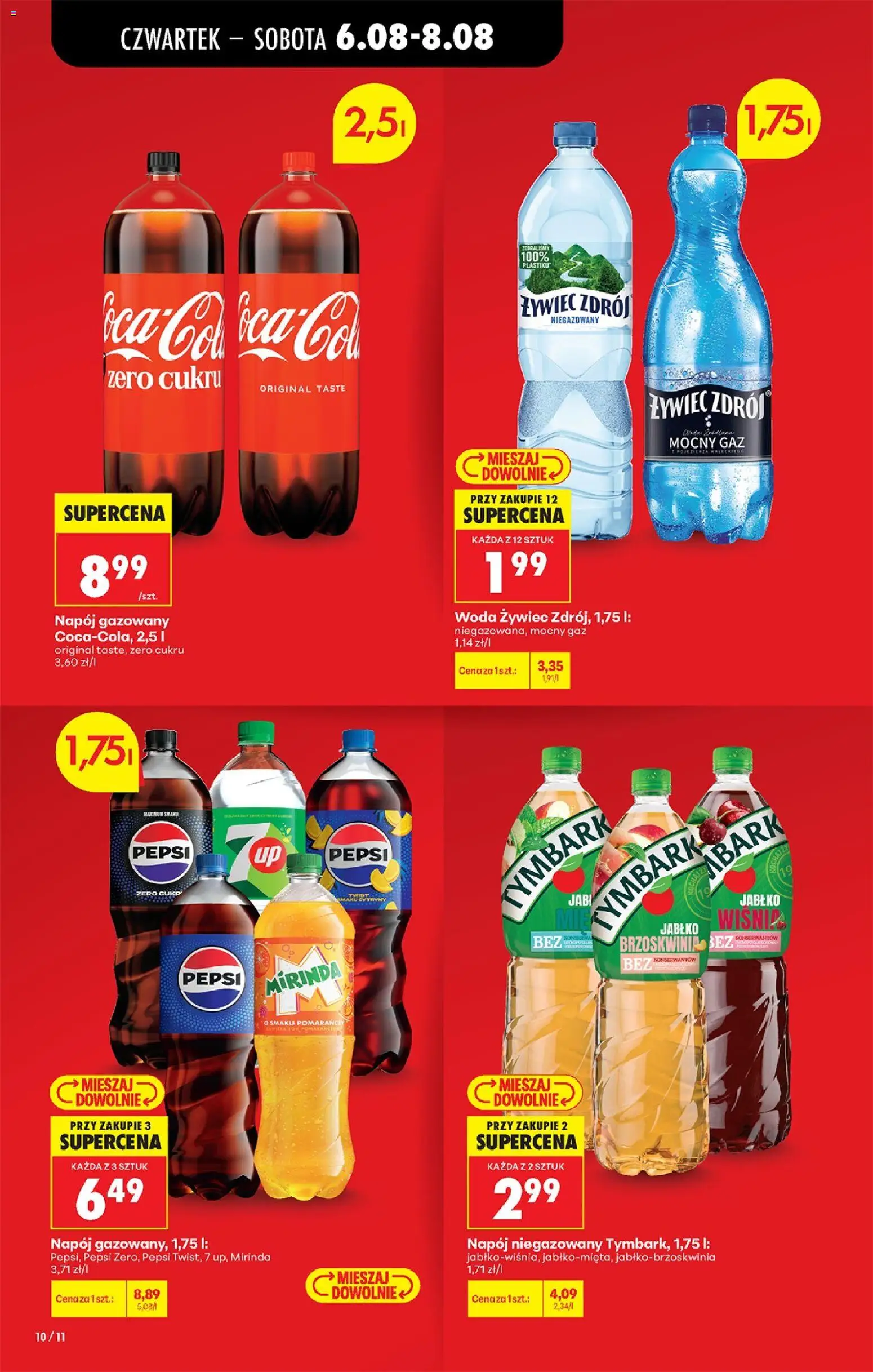 Biedronka gazetka od czwartku od 06.08.2026 | Strona: 14 | Produkty: Woda żywiec, Pepsi, Woda