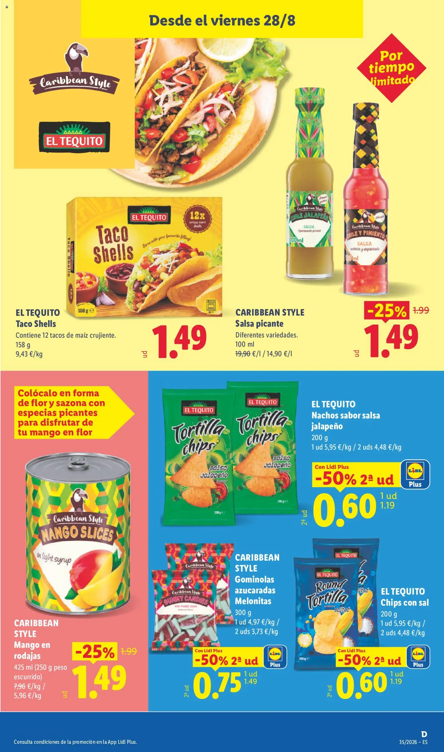 Lidl folleto │ válido desde el 24/08/2026 | Página: 35 | Productos: Maíz, Tacos, Peso, Mango
