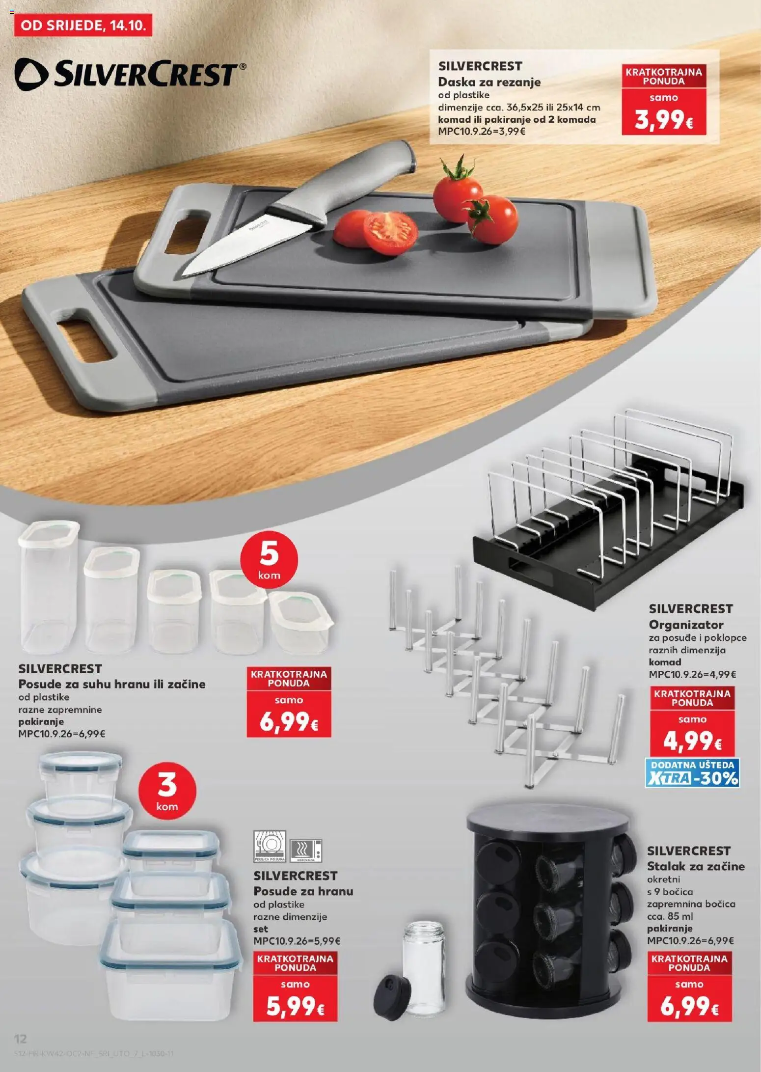 Kaufland katalog | vrijedi od 14.10.2026 | Stranica: 12 | Proizvodi: Stalak, Posuđe, Daska za rezanje