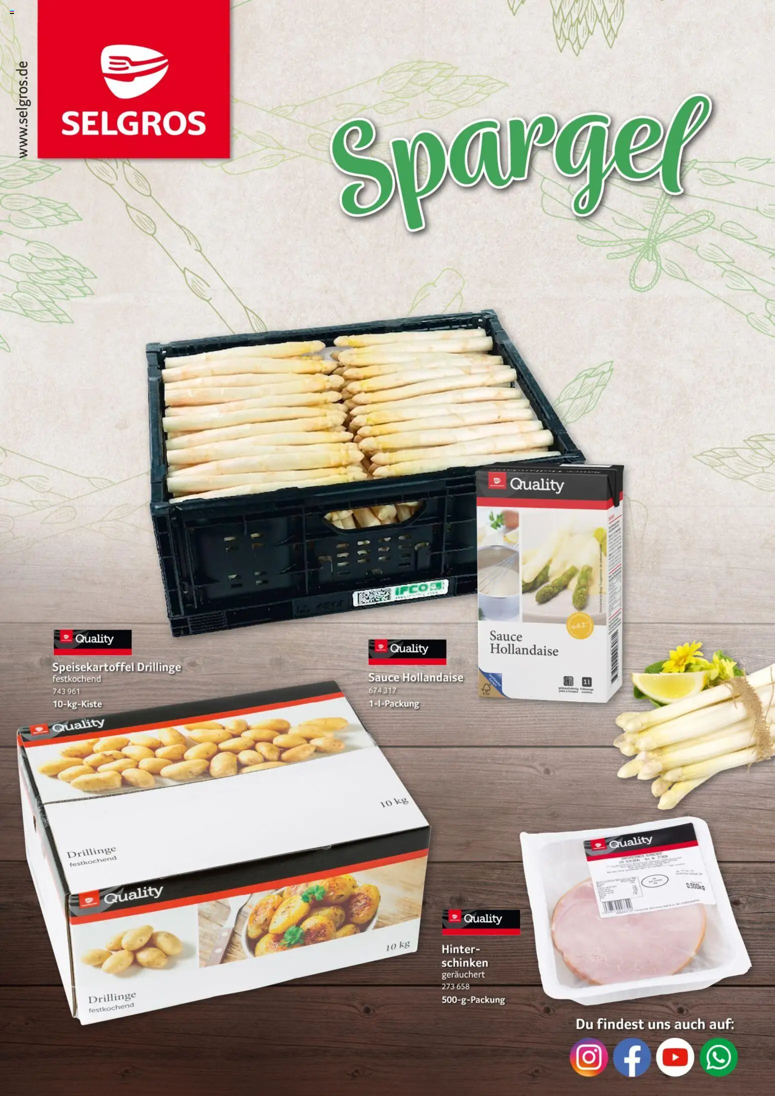 Selgros Spargelordersatzb – gültig ab 19.04.2026 | Seite: 1 | Produkte: Schinken
