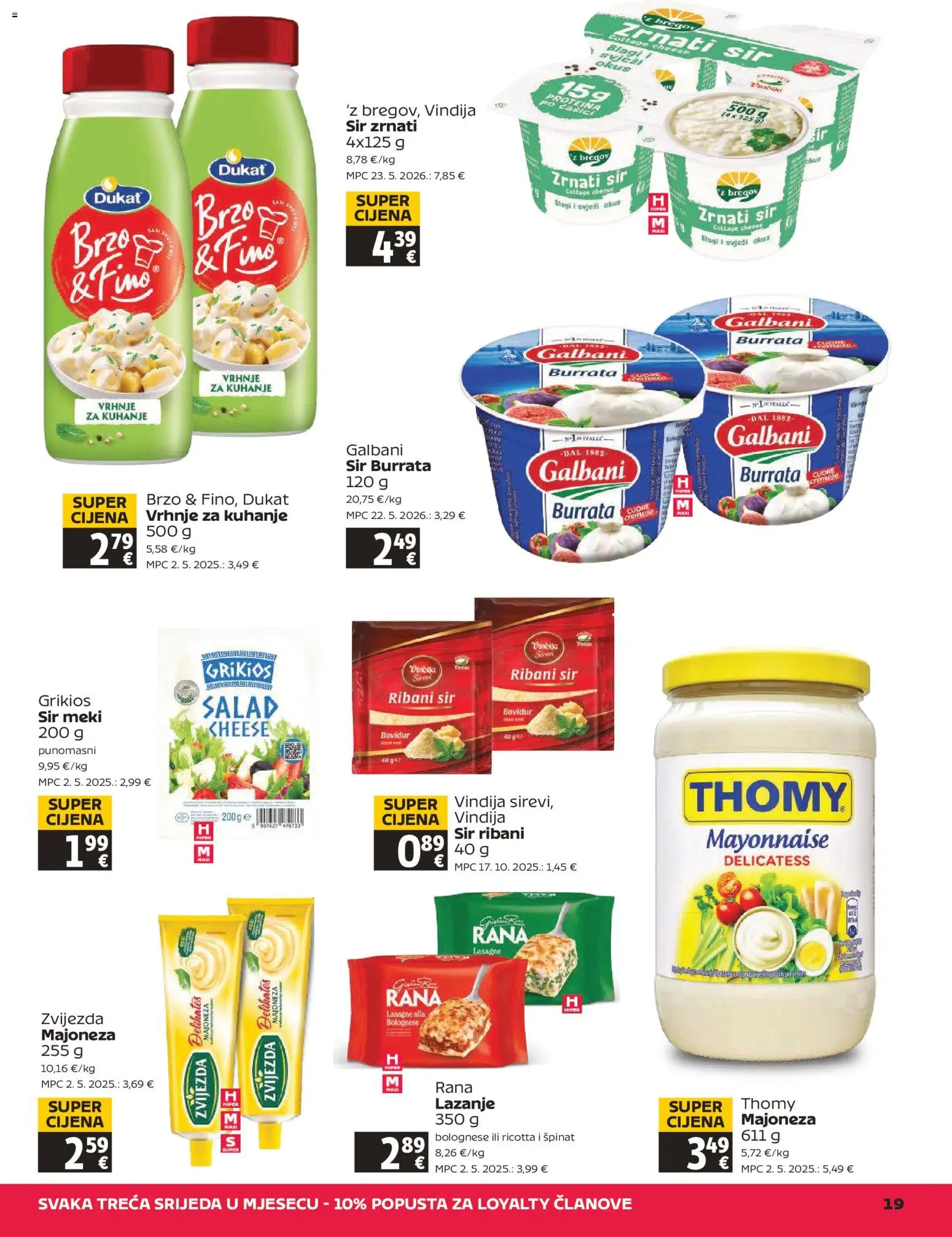 Tommy katalog | vrijedi od 11.06.2026 | Stranica: 19 | Proizvodi: Špinat, Lasagne, Vrhnje za kuhanje, Sir