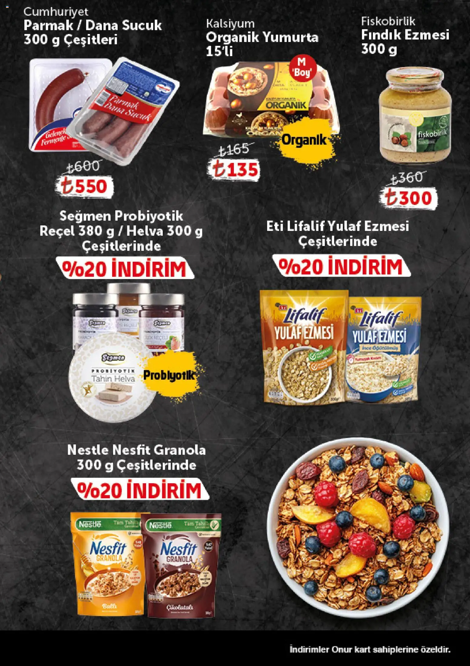 Onur Market - Katalog Gurme - 27 Ekim 2026 tarihinden itibaren geçerlidir | Sayfa: 3 | Ürünler: Yumurta, Fındık, Yulaf, Sucuk