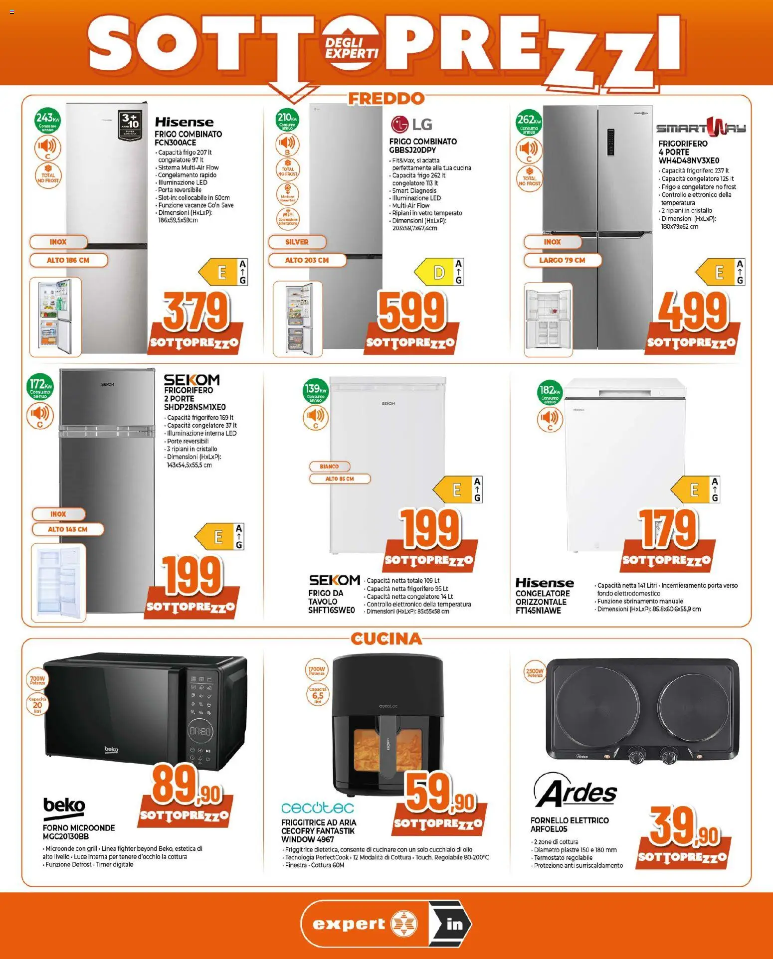 Volantino Ipercoop del 16/07/2026 | Pagina: 6 | Prodotti: Congelatore, Forno, Friggitrice, Tavolo