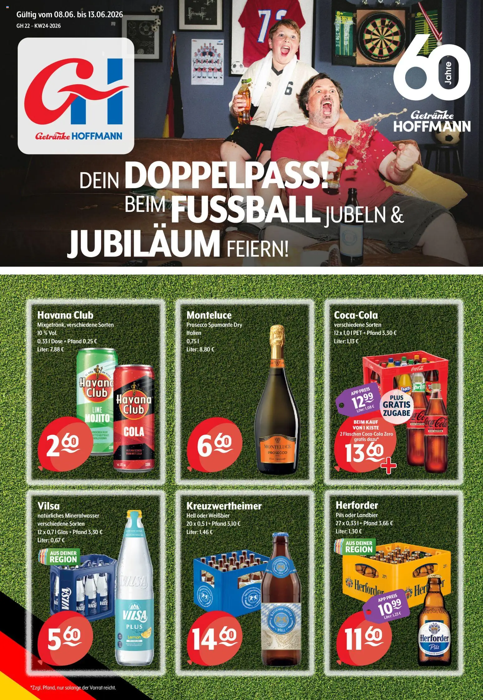 Getränke Hoffmann Nordrhein - Westfalen – gültig ab 08.06.2026 | Seite: 1 | Produkte: Sprite, Cola, Pils, Mineralwasser