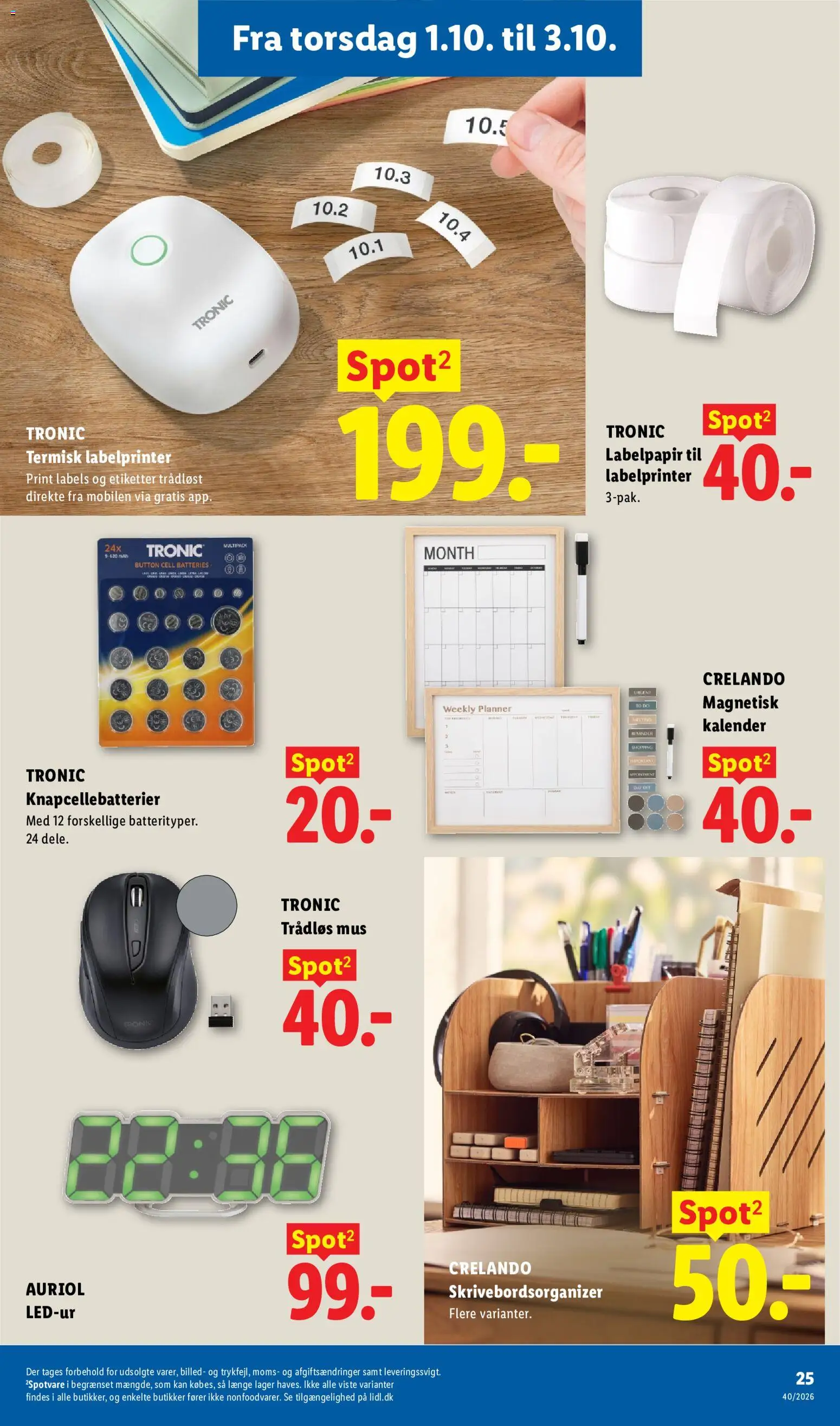 Lidl tilbudsavis – gyldig fra 27/09/2026 | Side: 11 | Produkter: Printer, Mus, Søm