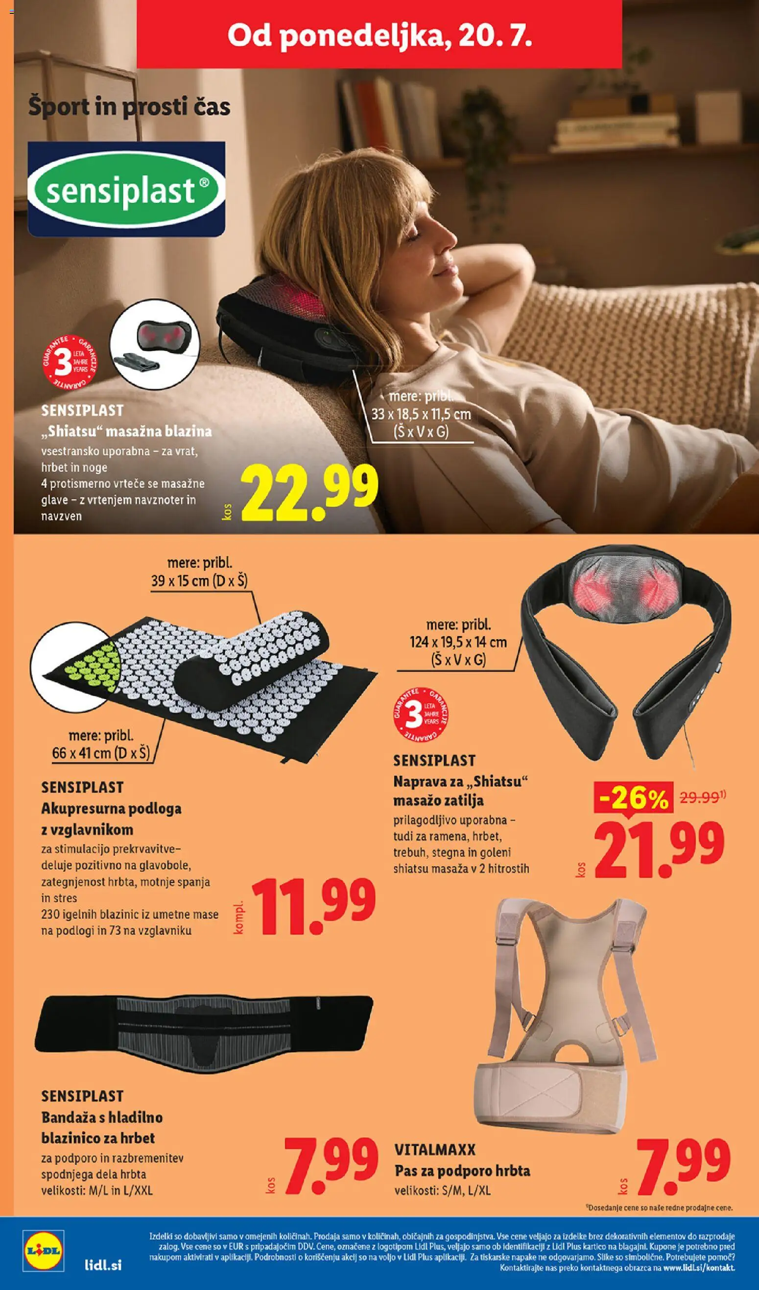 Novi Lidl katalog ponudbe – veljaven od 16.07.2026 | Stran: 66 | Izdelki: Blazina, Podloga, Pas