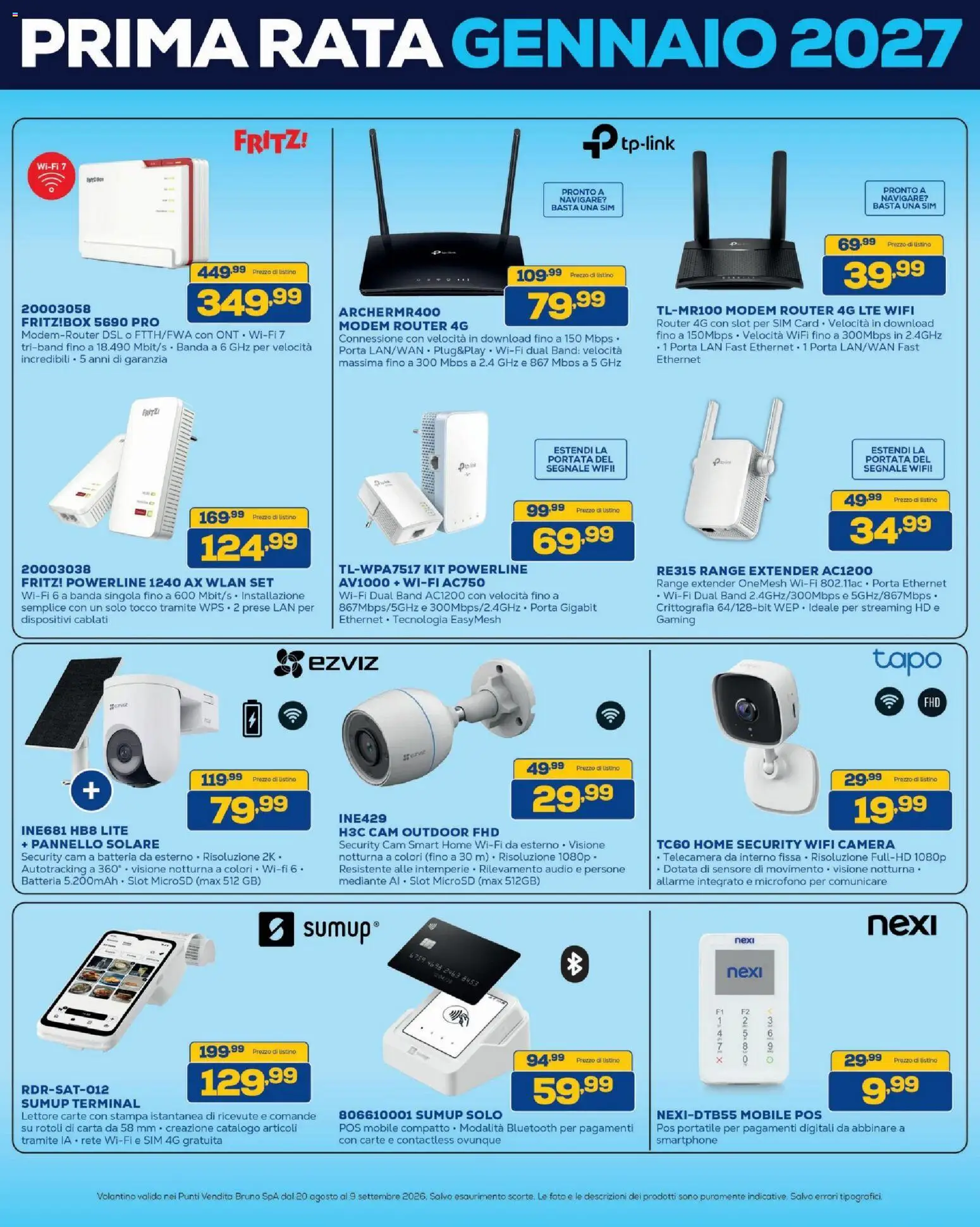 Volantino BRUNO del 20/08/2026 | Pagina: 10 | Prodotti: Mobile, Porta, Range extender, Stampa