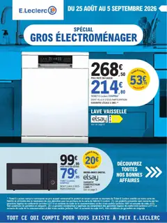 E.Leclerc - Prévisualisation de E.Leclerc Gros électroménager valide à partir de 25/08/2026