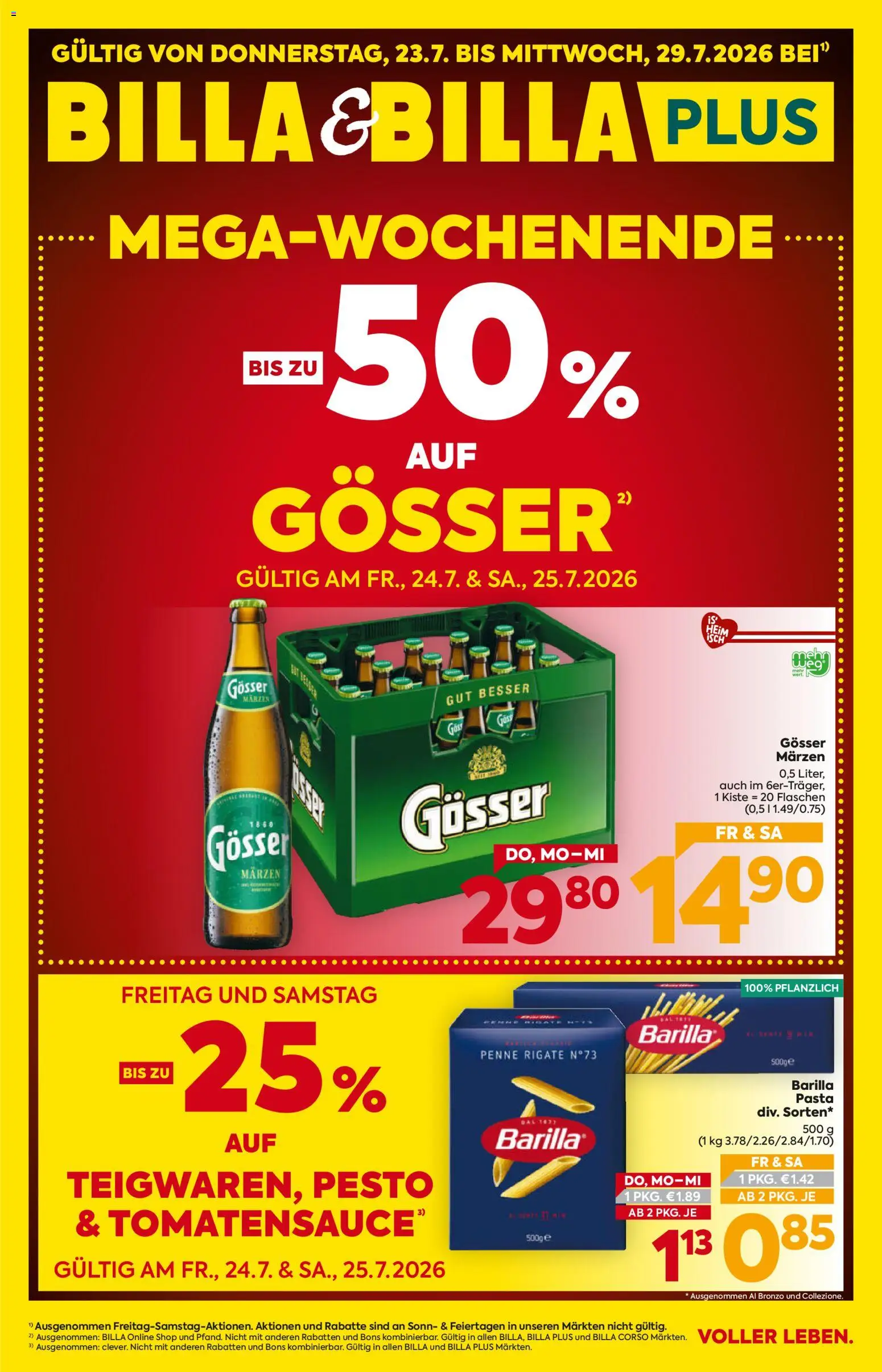 Billa - Flugblatt ab 23.07.2026 ✳️ Angebote, Prospekt catalogue cover