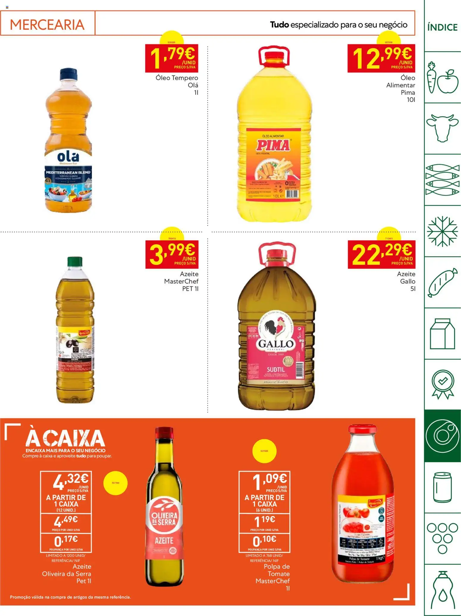 Recheio Horeca │ válido de 12.05.2026 | Página: 21 | Produtos: Azeite, Caixa, Óleo, Tomate