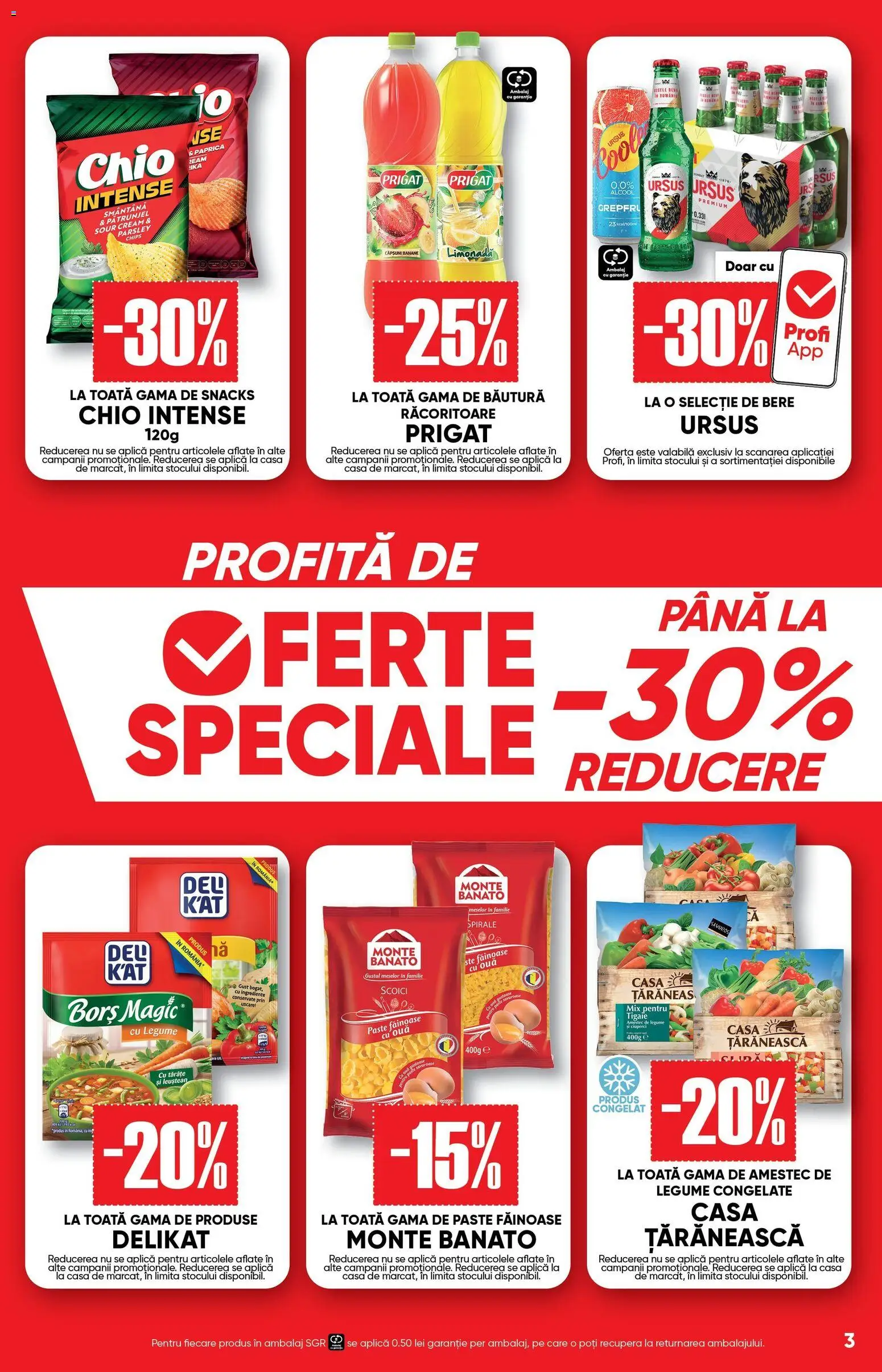 Noul catalog Profi – valabil de la 04.03.2026 | Pagină: 3 | Produse: Ouă, Căpșuni, Paste, Smântână