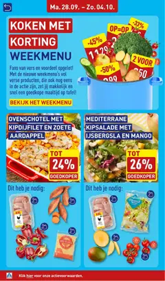 MEDITERRANE KIPSALADE MET IJSBERGSLA EN MANGO, Mediterrane kipsalade met ijsbergsla en mango - Voorbeeld van een folder van Aldi, geldig van 28-09-2026 | Pagina: 8