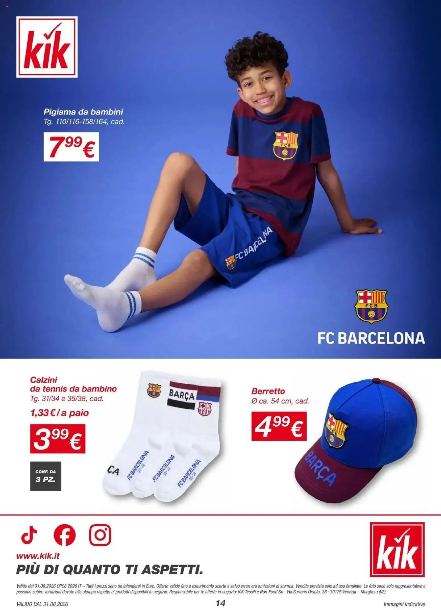 Nuovo KiK volantino Feltre (Bl) dal 31/08/2026 > offerte anteprima 🛍️ | Pagina: 14 | Prodotti: Calzini, Pigiama, Stampa