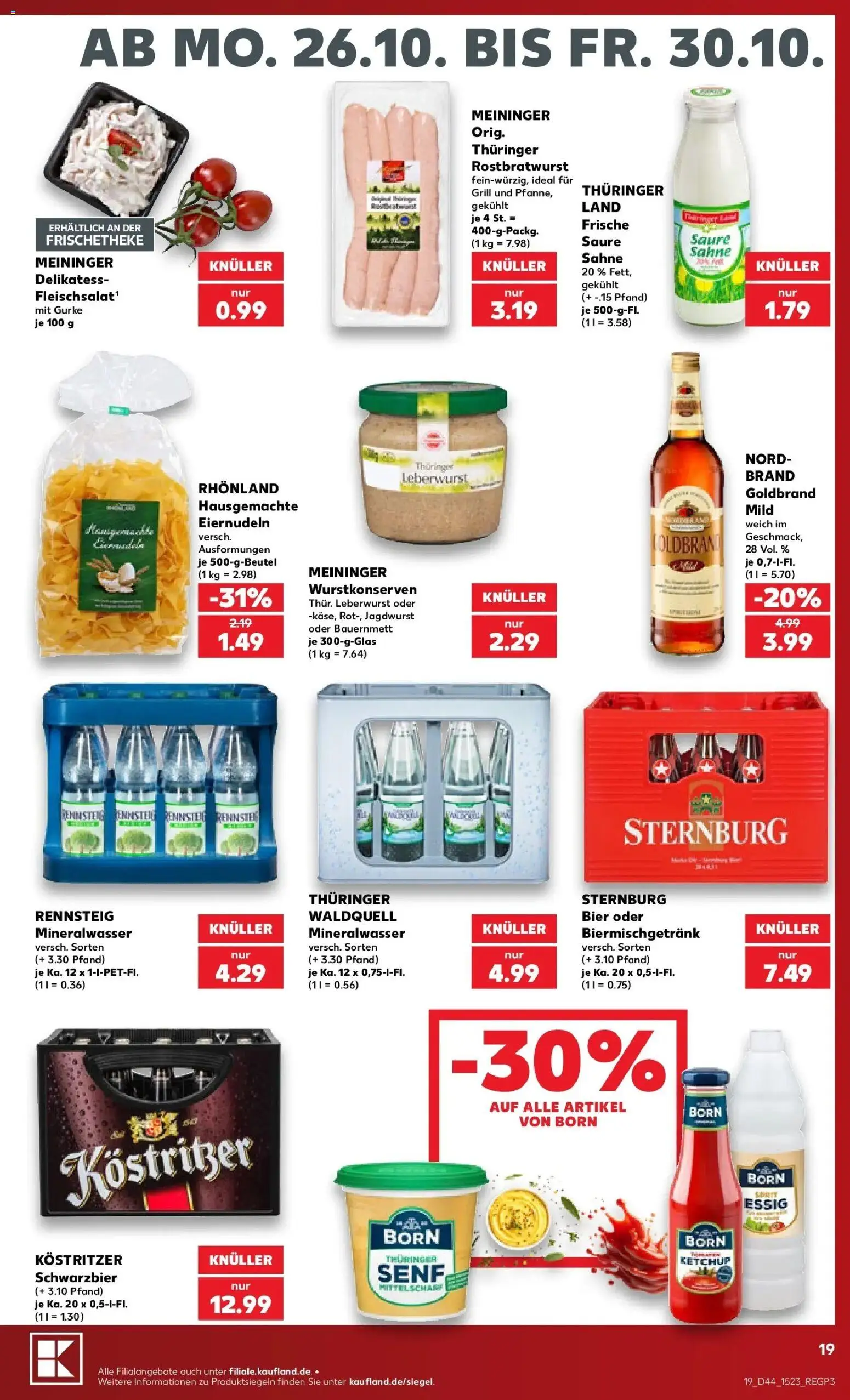 Prospekt Kaufland ab 26.10.2026 » Angebote Online zum Blättern | Seite: 23 | Produkte: Kostritzer, Bier, Mineralwasser, Ketchup