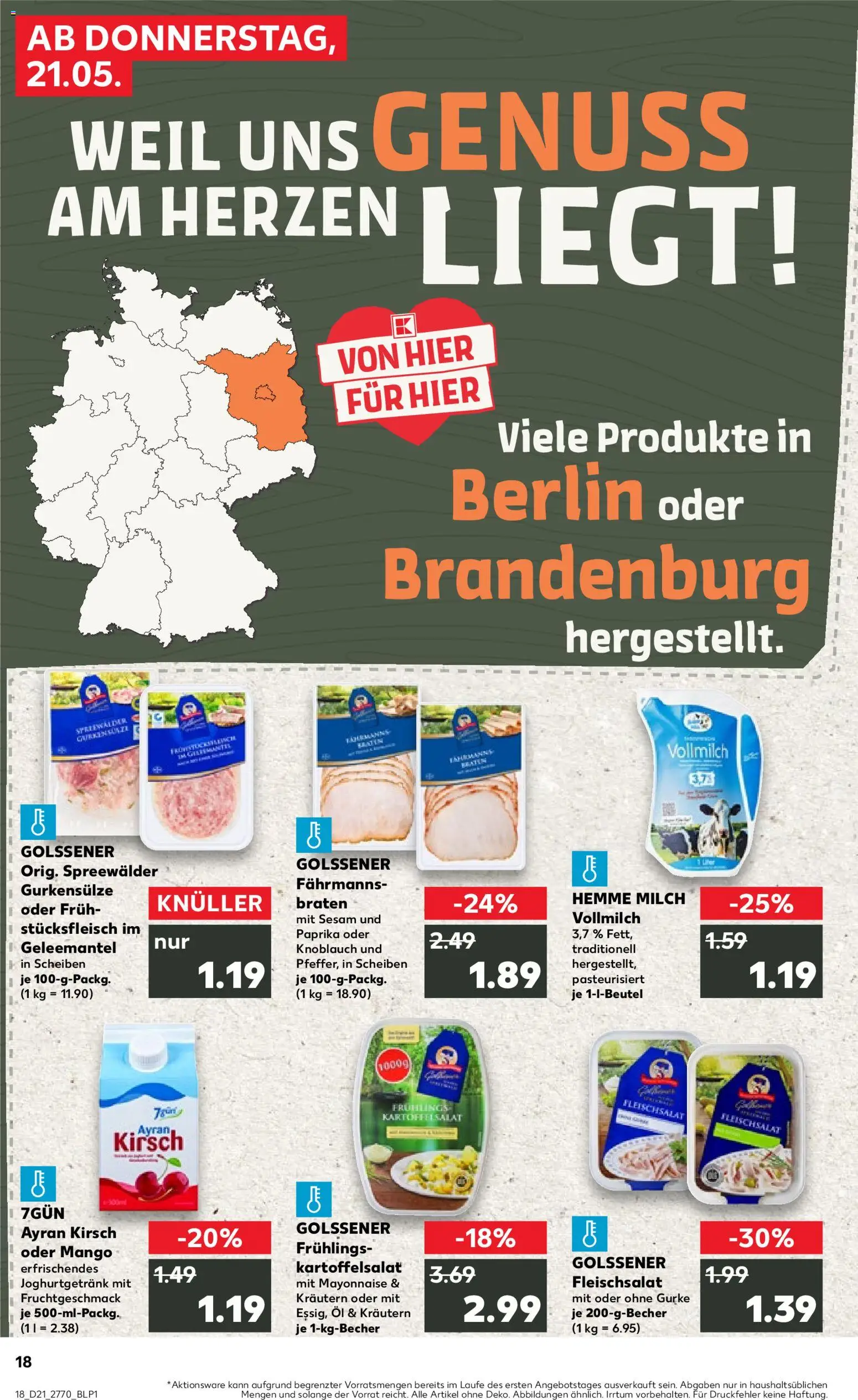Kaufland Prospekt Frankfurt (Oder)	 – gültig ab 21.05.2026 | Seite: 18 | Produkte: Öl, Paprika, Mayonnaise, Knoblauch
