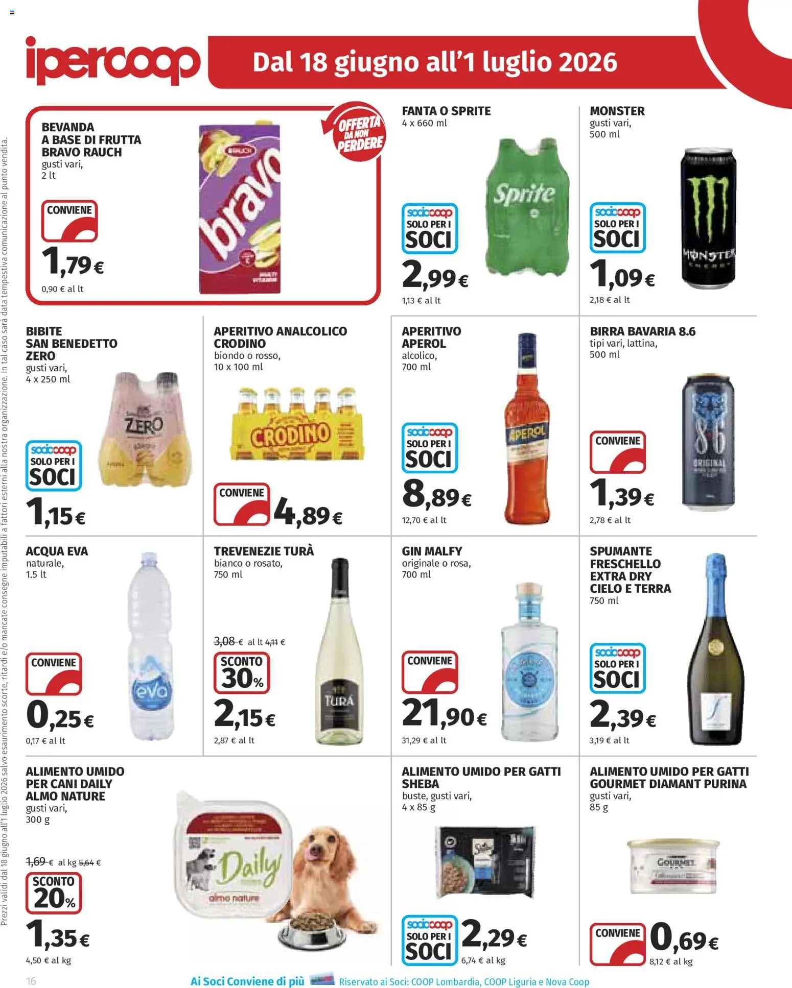 Volantino Ipercoop del 18.06.2026 | Pagina: 16 | Prodotti: Fanta, Aperol, Aperitivo, Terra