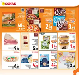 Anteprima del volantino REPARTO SURGELATI PIZZA SAPORI&IDEE CONAD vari tipi e grammature un esempio: stracciatella di burrata e pomodorini gialli e rossi, Frozen pizza Sapori&Idee Conad various types and grammages, for example: stracciatella di burrata and yellow and red tomatoes, 445 g valido a partire dal 23.04.2026 | Pagina: 11 | Prodotti: Pizza, Sorbetto, Olio, Piadina