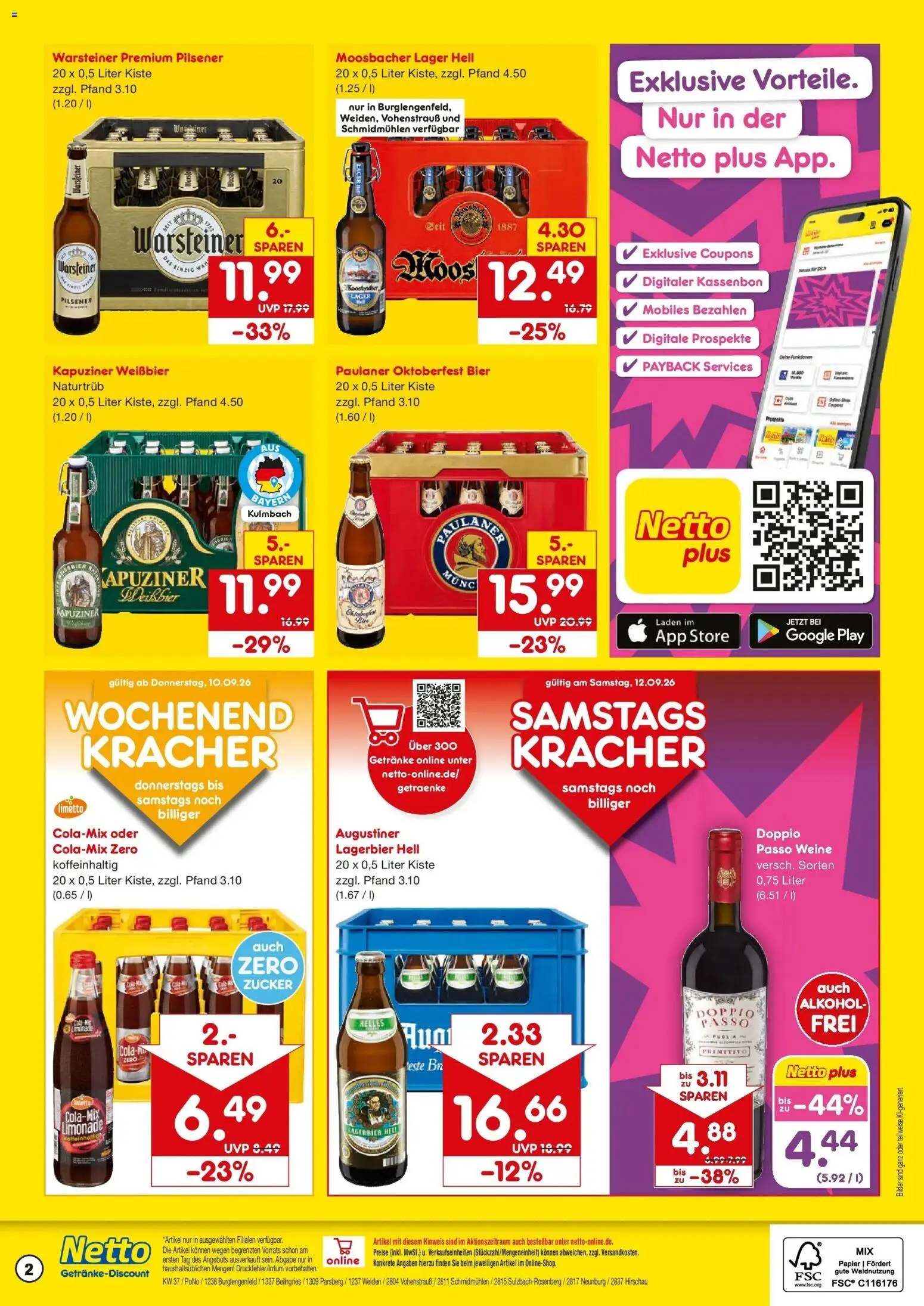 Netto Marken-Discount Prospekt Burglengenfeld – gültig ab 07.09.2026 | Seite: 2 | Produkte: Limonade, Alkohol, Zucker, Warsteiner