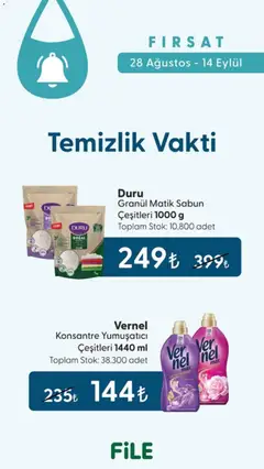 28 Ağustos 2026 tarihinden itibaren geçerli olan File Market kataloğu önizlemesi | Sayfa: 1 | Ürünler: Sabun, Yumuşatıcı