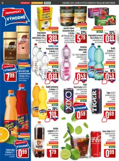 COOP Jednota leták platný od 02.07.2026 | Strana: 10 | Produkty: Jacobs Velvet, Čaj, Kofola, Budiš