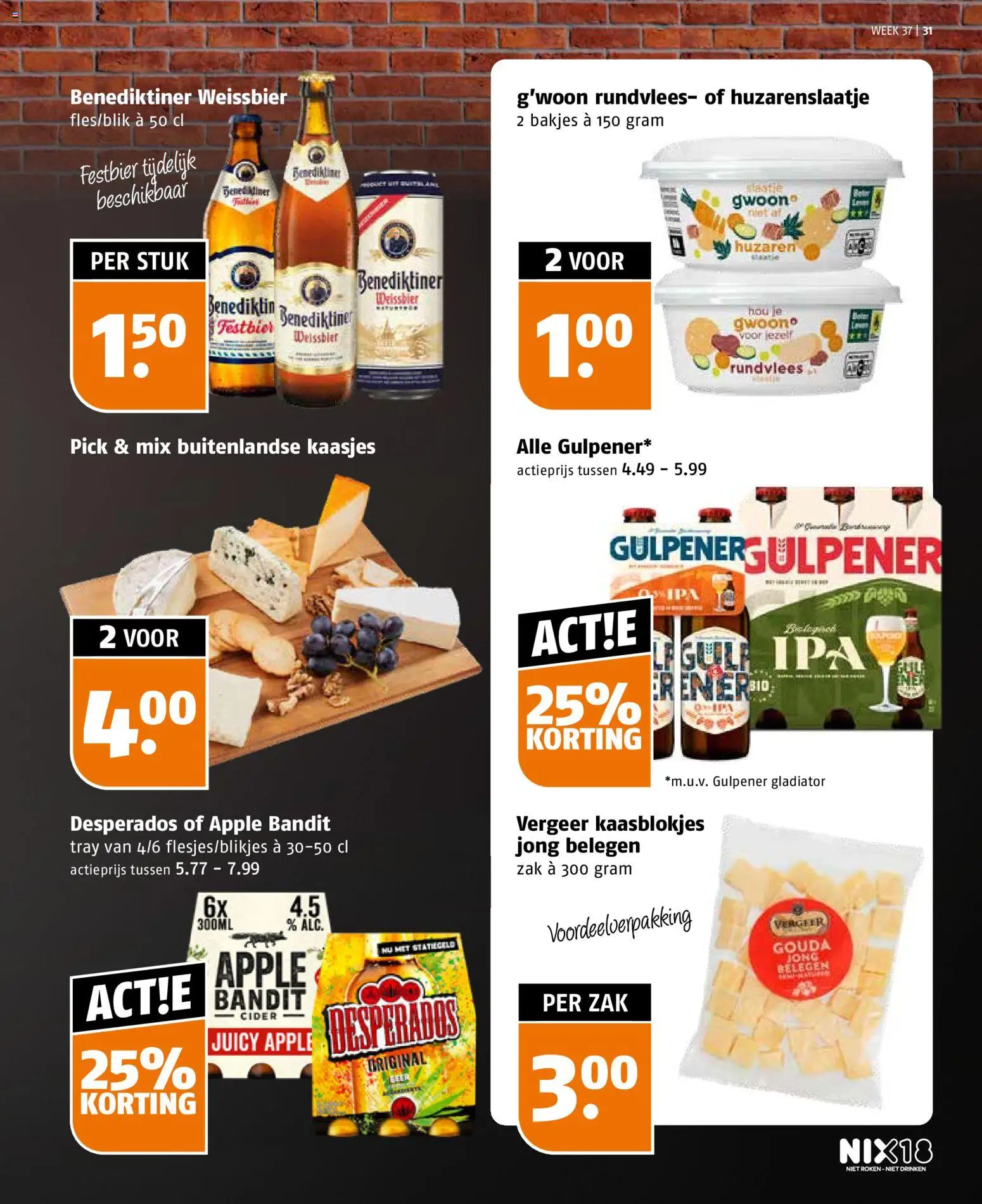 {H1} | Pagina: 31 | Producten: Desperados, Zak, Gouda, Rundvlees