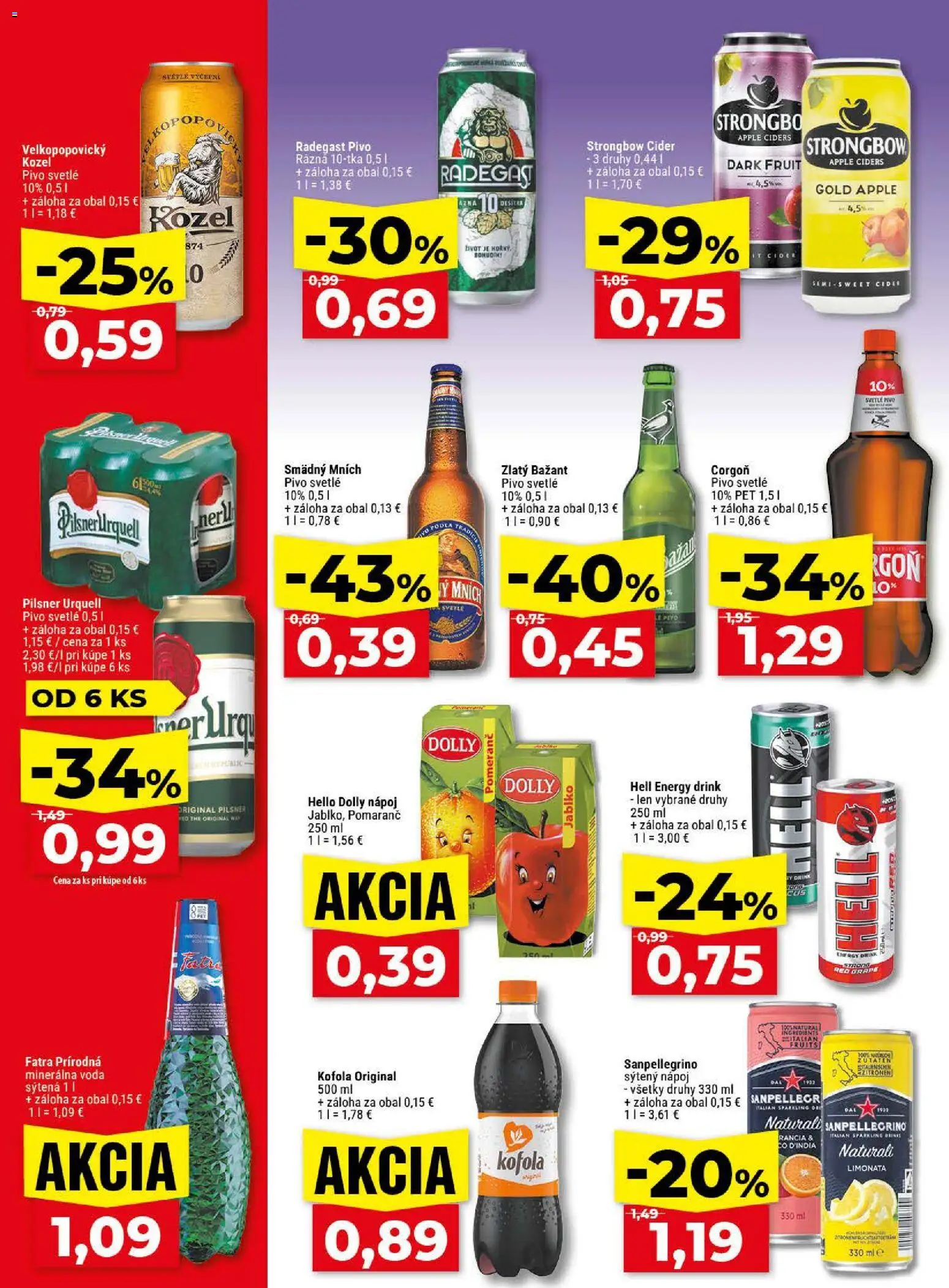 Nové Klas akcie – leták je platný od 13.04.2026 | Strana: 23 | Produkty: Pivo, Pilsner Urquell, Apple, Kofola