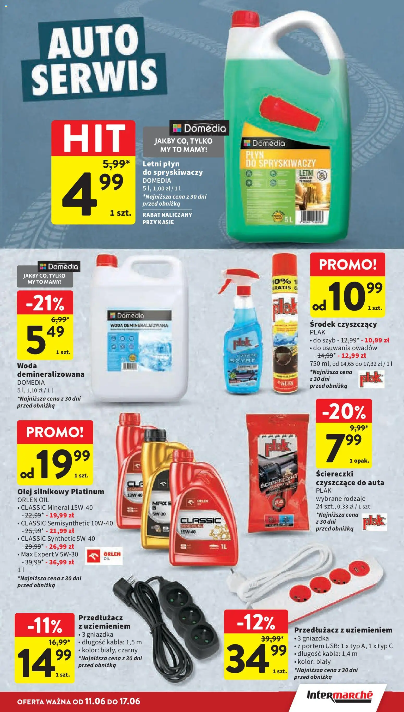 Intermarche gazetka od 11.06.2026 | Strona: 45 | Produkty: USB, Przedłużacz, Płyn do spryskiwaczy, Woda