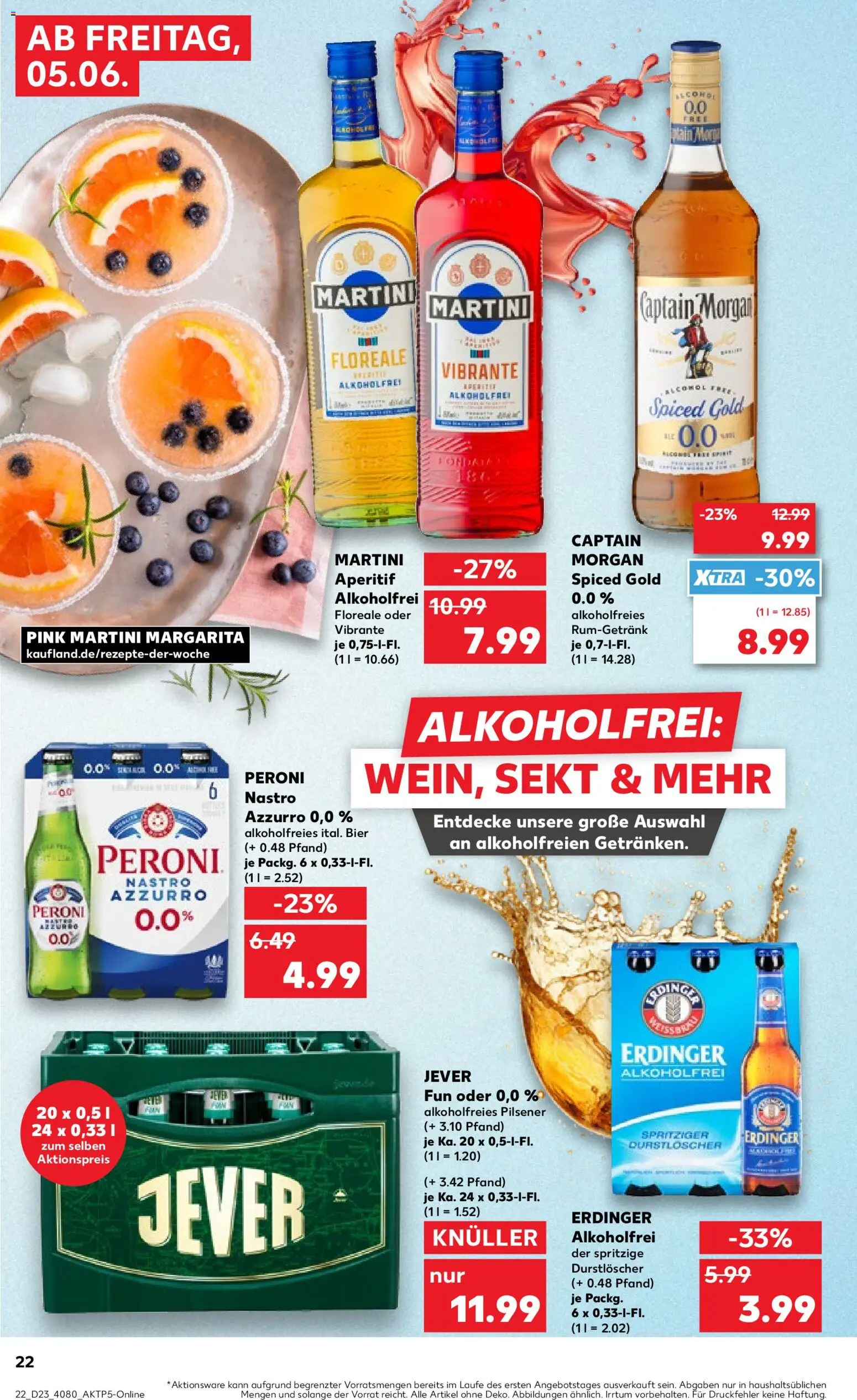 Kaufland Prospekt Stuttgart – gültig ab 04.06.2026 | Seite: 22 | Produkte: Erdinger, Rum, Jever, Captain morgan