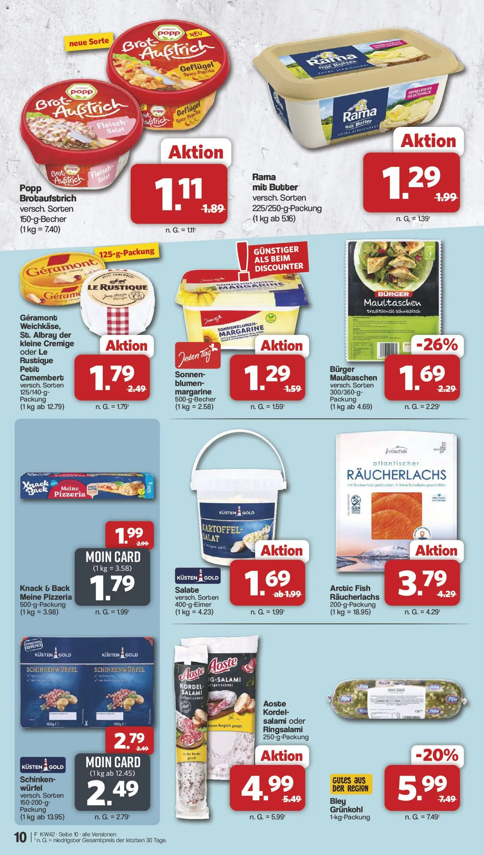 Famila Nordwest Prospekt – gültig ab 12.10.2026 | Seite: 10 | Produkte: Butter, Blumen, Burger, Fleisch