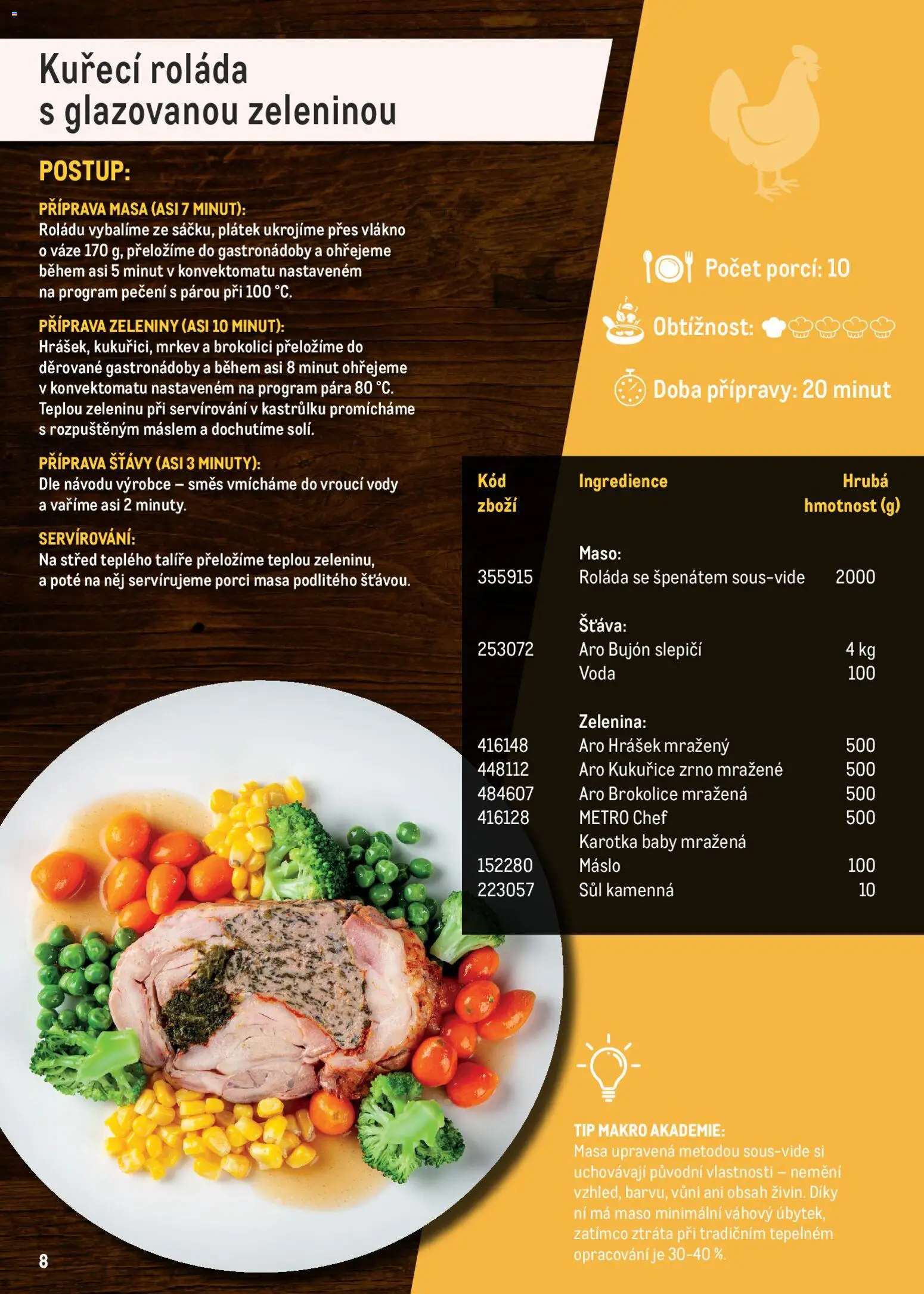 Makro leták - Maso upravené metodou sous-vide od 01.11.2025 | Strana: 8 | Produkty: Talíře, Kukuřice, Brokolice, Hrášek