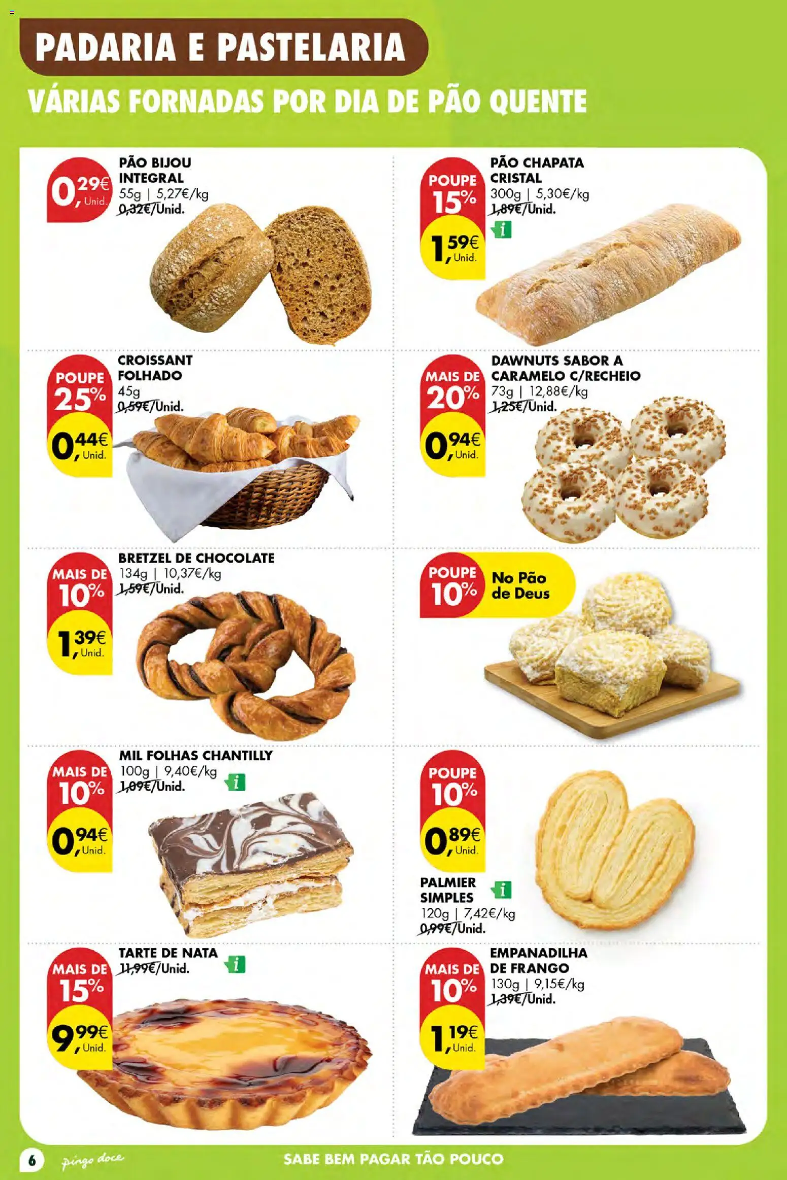 Pingo Doce Poupe Esta Semana Açores │ válido de 27/08/2026 | Página: 6 | Produtos: Padaria, Croissant, Chocolate, Tarte