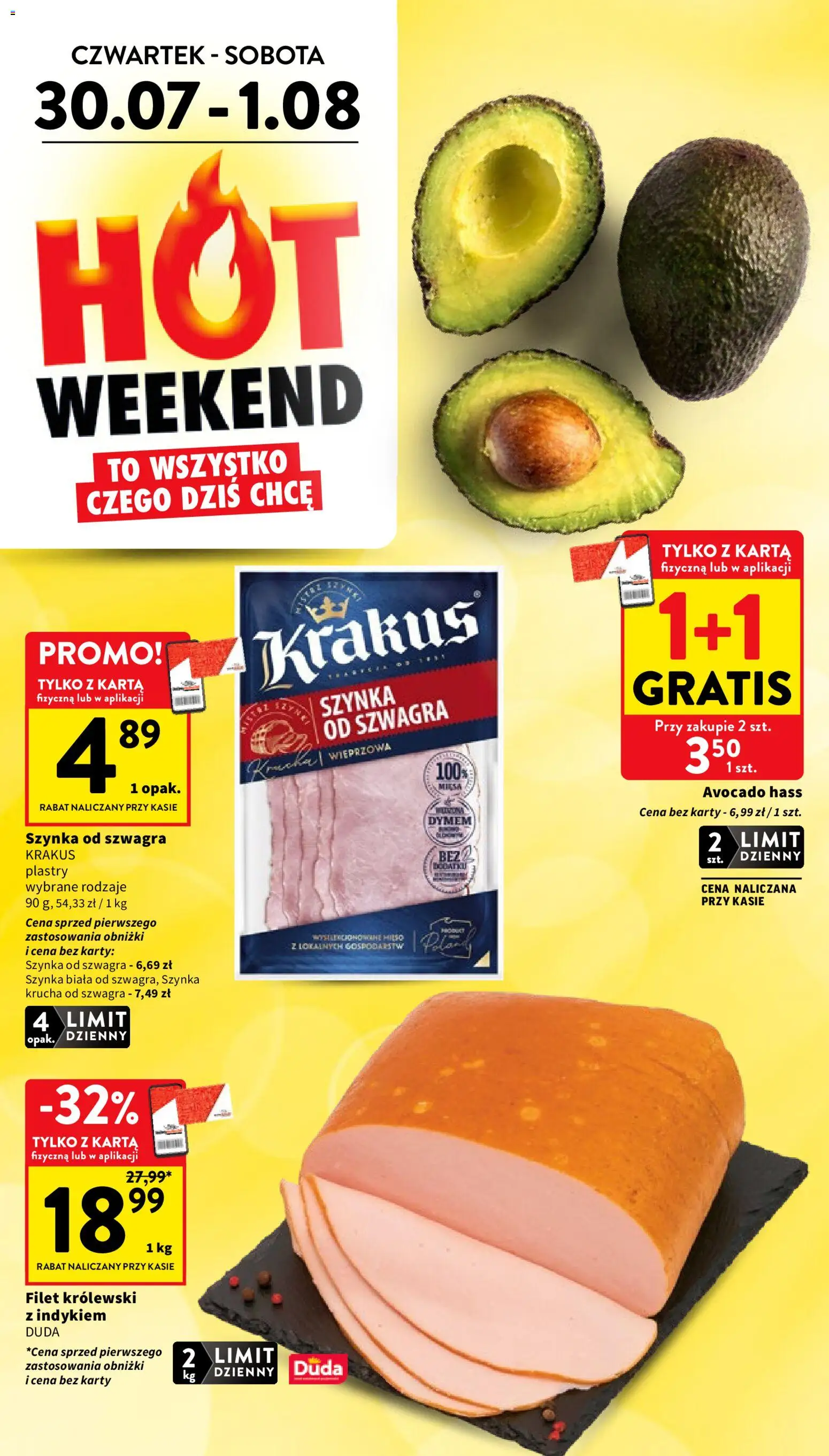 Intermarche gazetka od 30.07.2026 | Strona: 2 | Produkty: Karta, Szynka, Filet