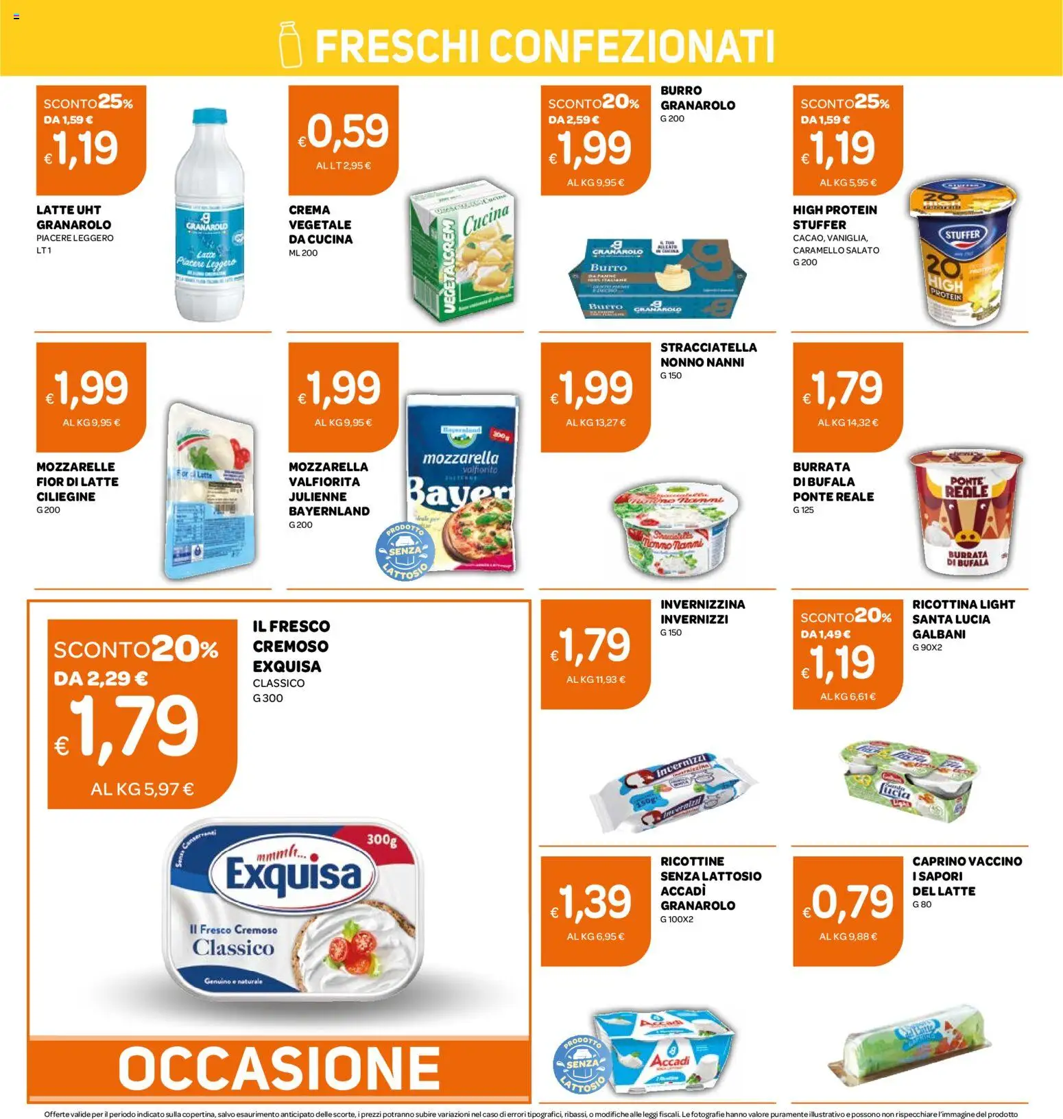 Volantino Ekom del 19.05.2026 | Pagina: 6 | Prodotti: Latte, Burro, Burrata, Stracciatella