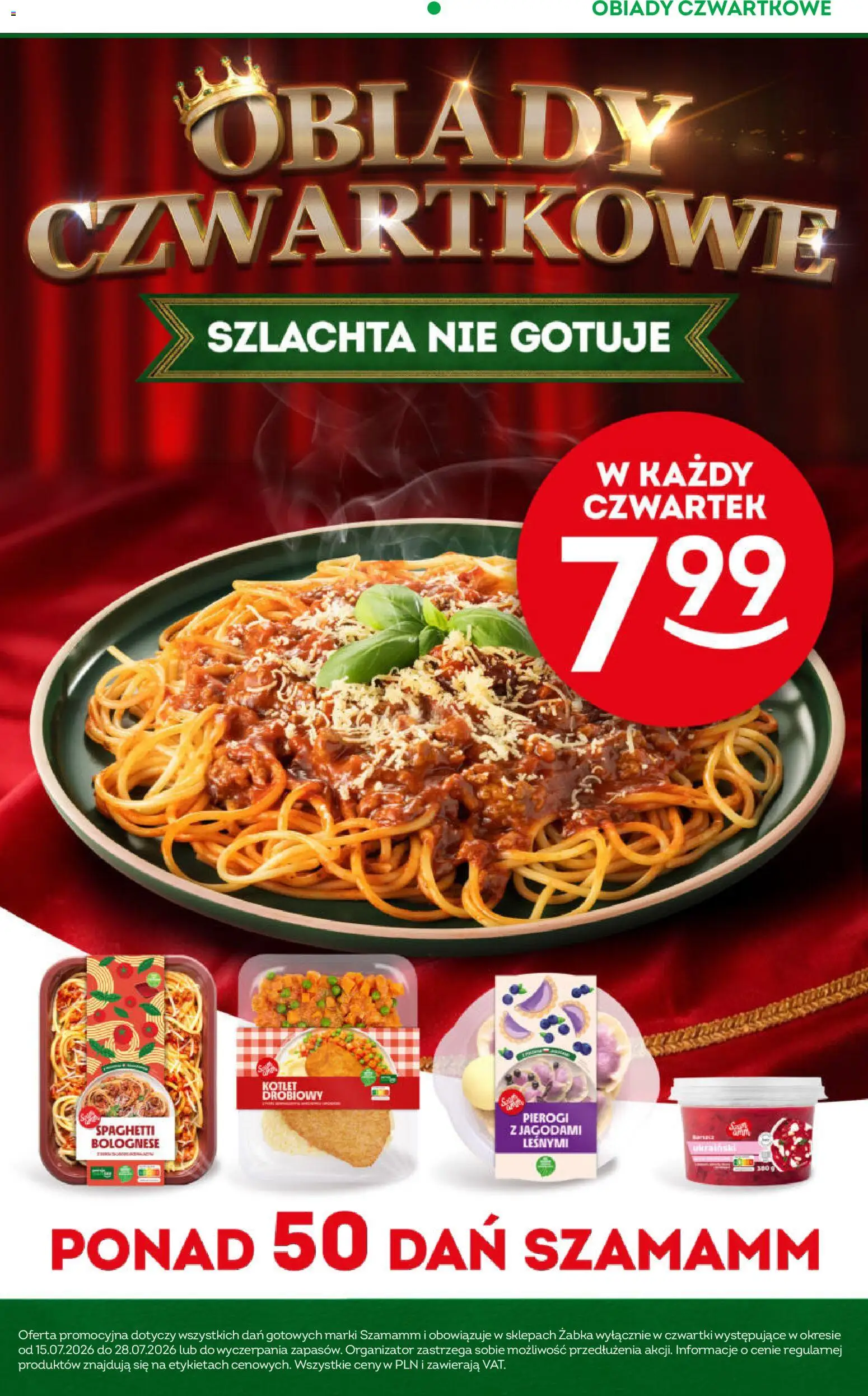 Żabka gazetka od 15.07.2026 | Strona: 6 | Produkty: Spaghetti, Pierogi