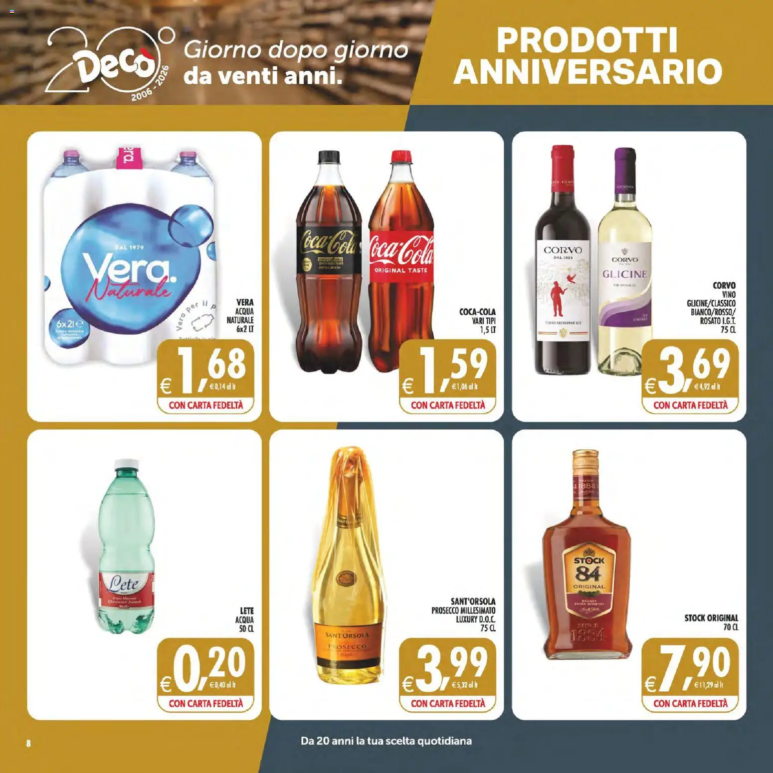 Volantino Decò del 13/10/2026 | Pagina: 8 | Prodotti: Prosecco, Acqua