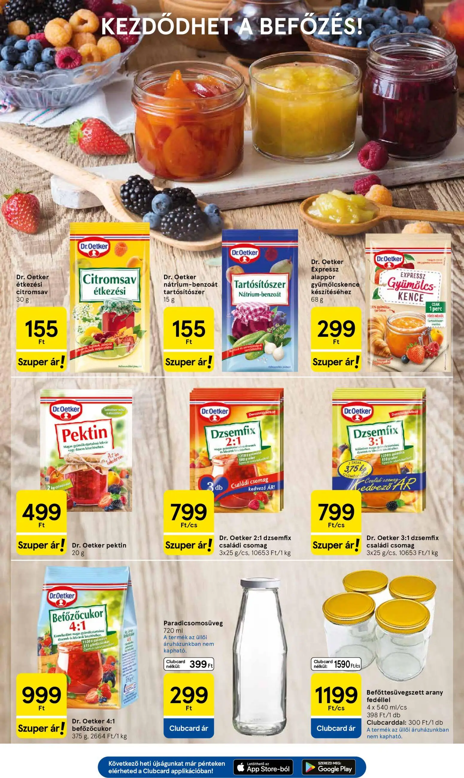 Tesco akciós ujság - amely érvényes a következő dátumtól: 11.06.2026 | Oldal: 5 | Termékek: Gyümölcs, Lekvár, Dzsemfix, Befőzőcukor