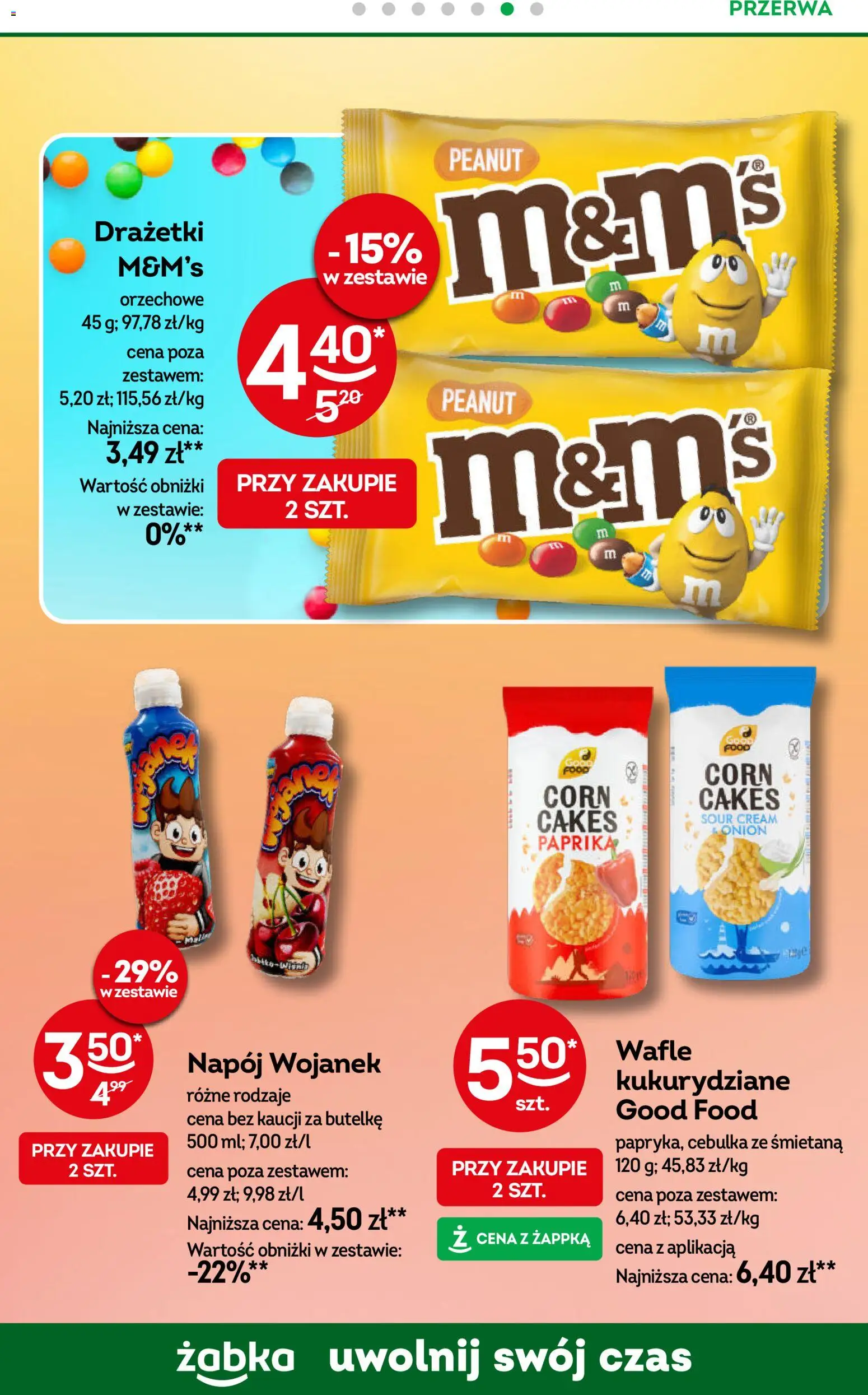 Żabka gazetka od 17.06.2026 | Strona: 85 | Produkty: Wafle, M&M's, Śmietana