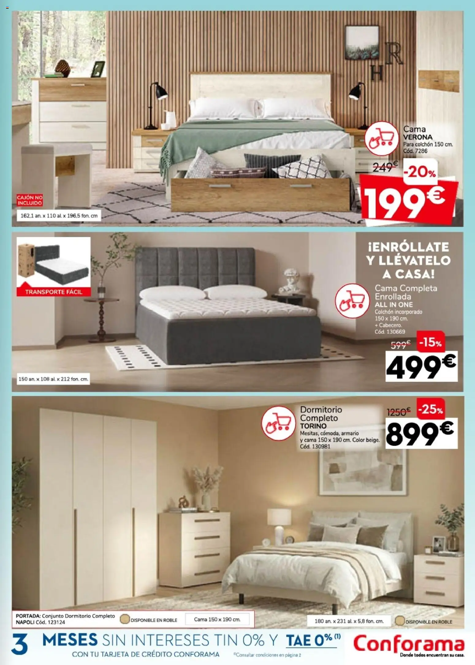 Conforama folleto │ válido desde el 30/07/2026 | Página: 9 | Productos: Colchon, Cama, Armario