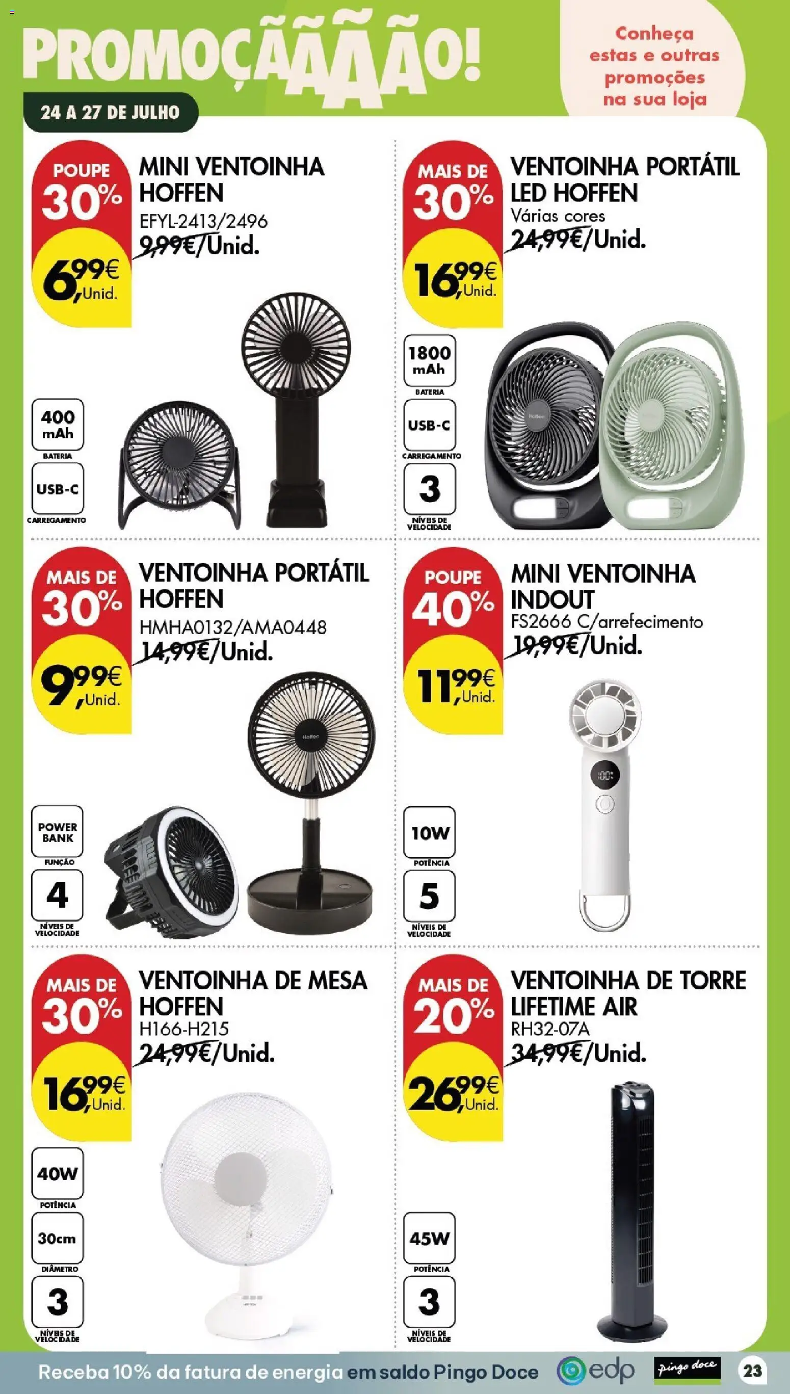 Pingo Doce Poupe este Fim de Semana │ válido de 24/07/2026 | Página: 23 | Produtos: Mesa, Bateria