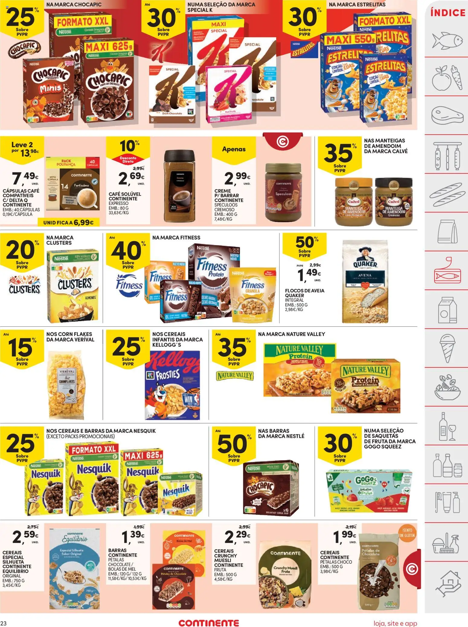 Continente folheto │ válido de 14.04.2026 | Página: 23 | Produtos: Skate, Delta q, Chocolate, Cereais