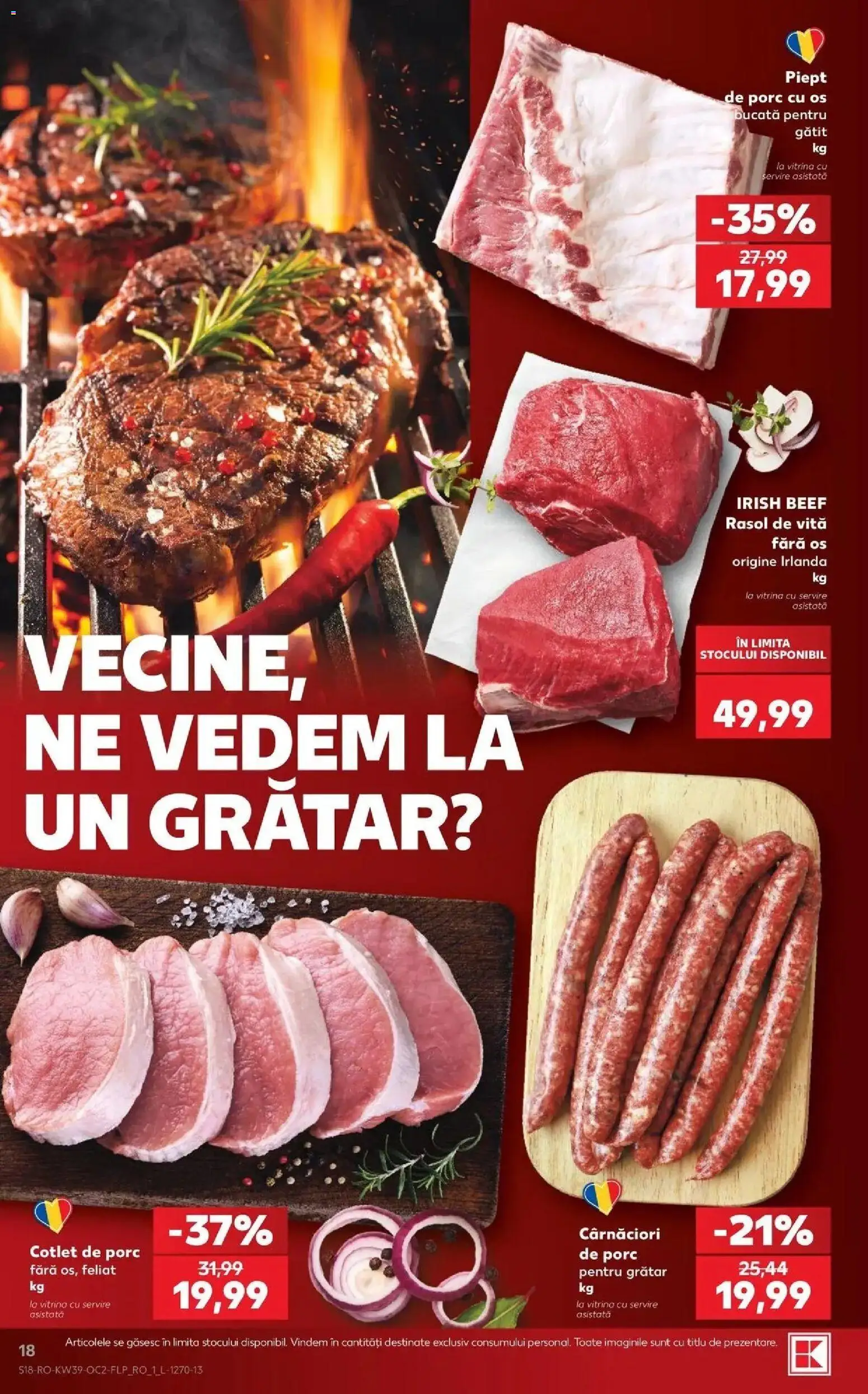 Kaufland Zalau 23.09.2026 - Revista si Oferta | Pagină: 18 | Produse: Cotlet, Grătar, Piept de Porc, Rasol