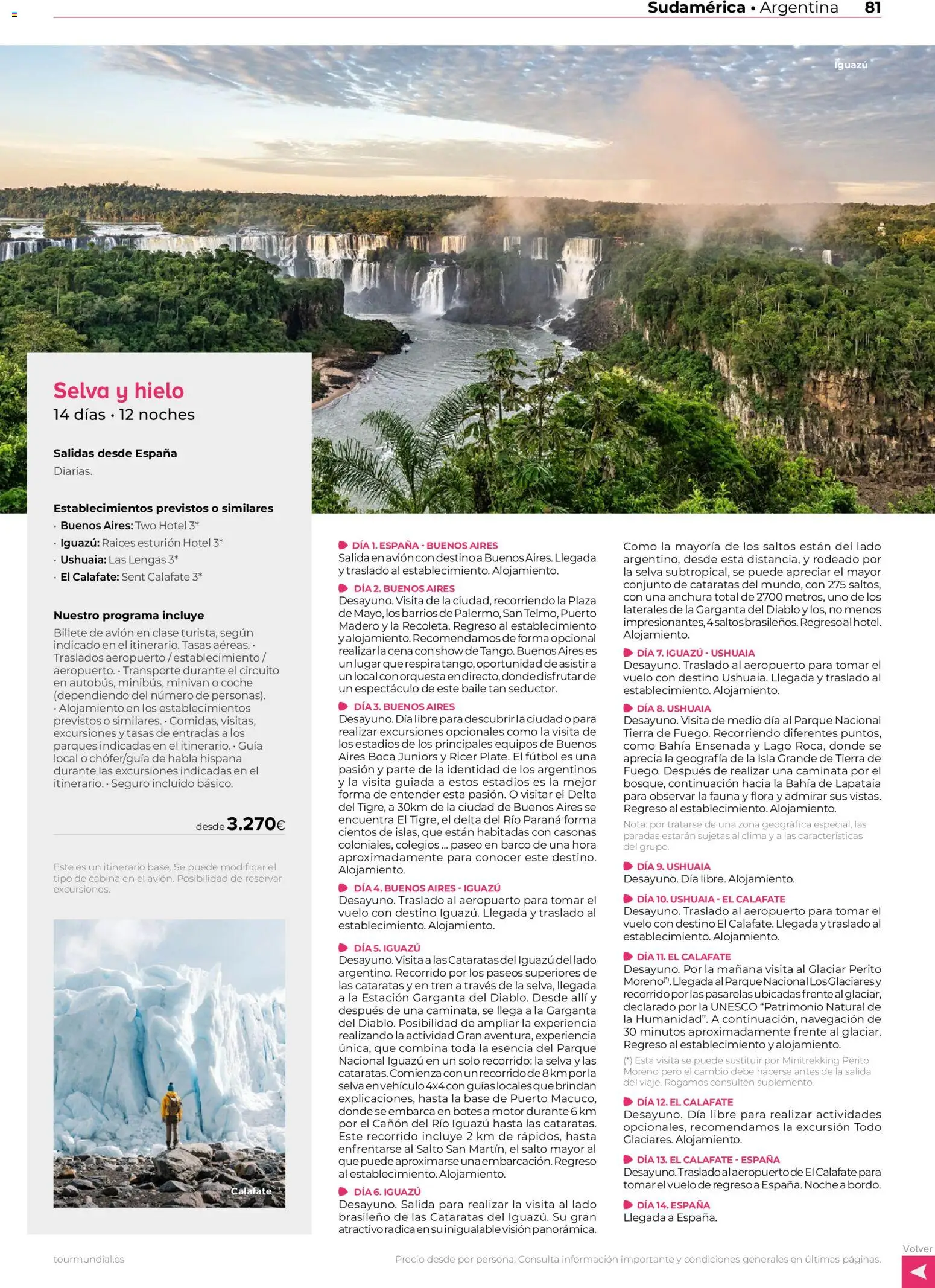 Viajes El Corte Inglés Centroamérica y Sudamérica │ válido desde el 01/01/2026 | Página: 80 | Productos: Hielo, Navegación, Tierra
