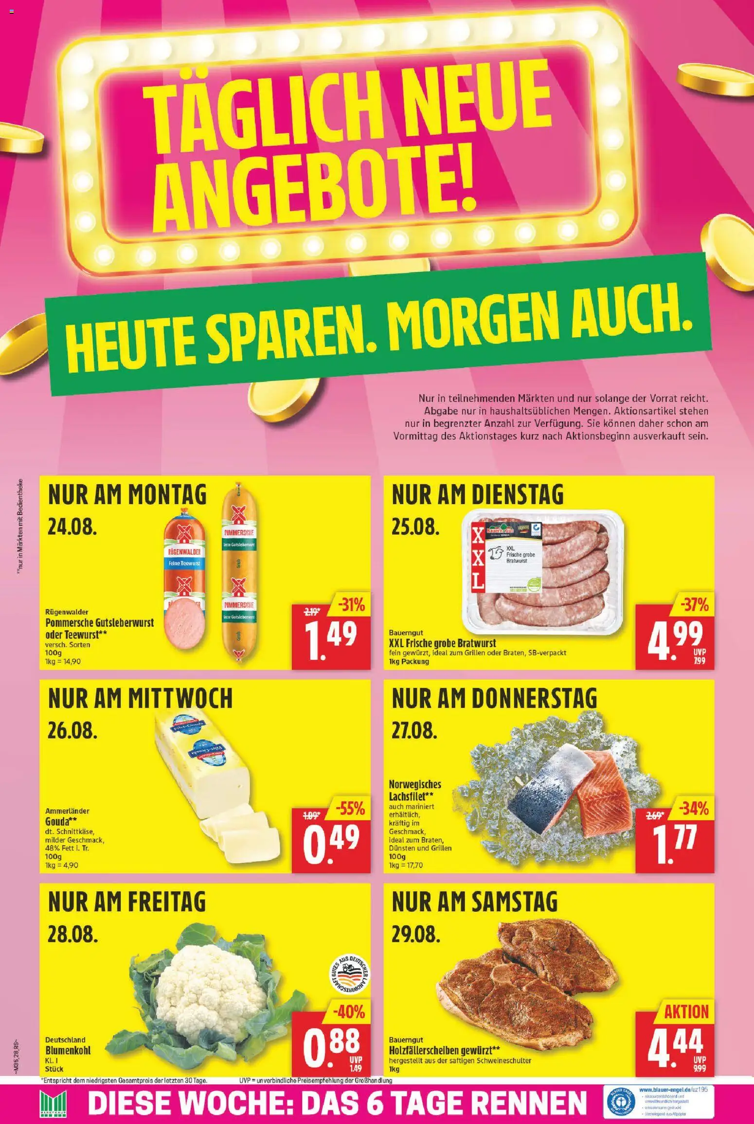 Marktkauf Prospekt – gültig ab 24.08.2026 | Seite: 30 | Produkte: Gouda, Bratwurst, Bauerngut, Blumenkohl