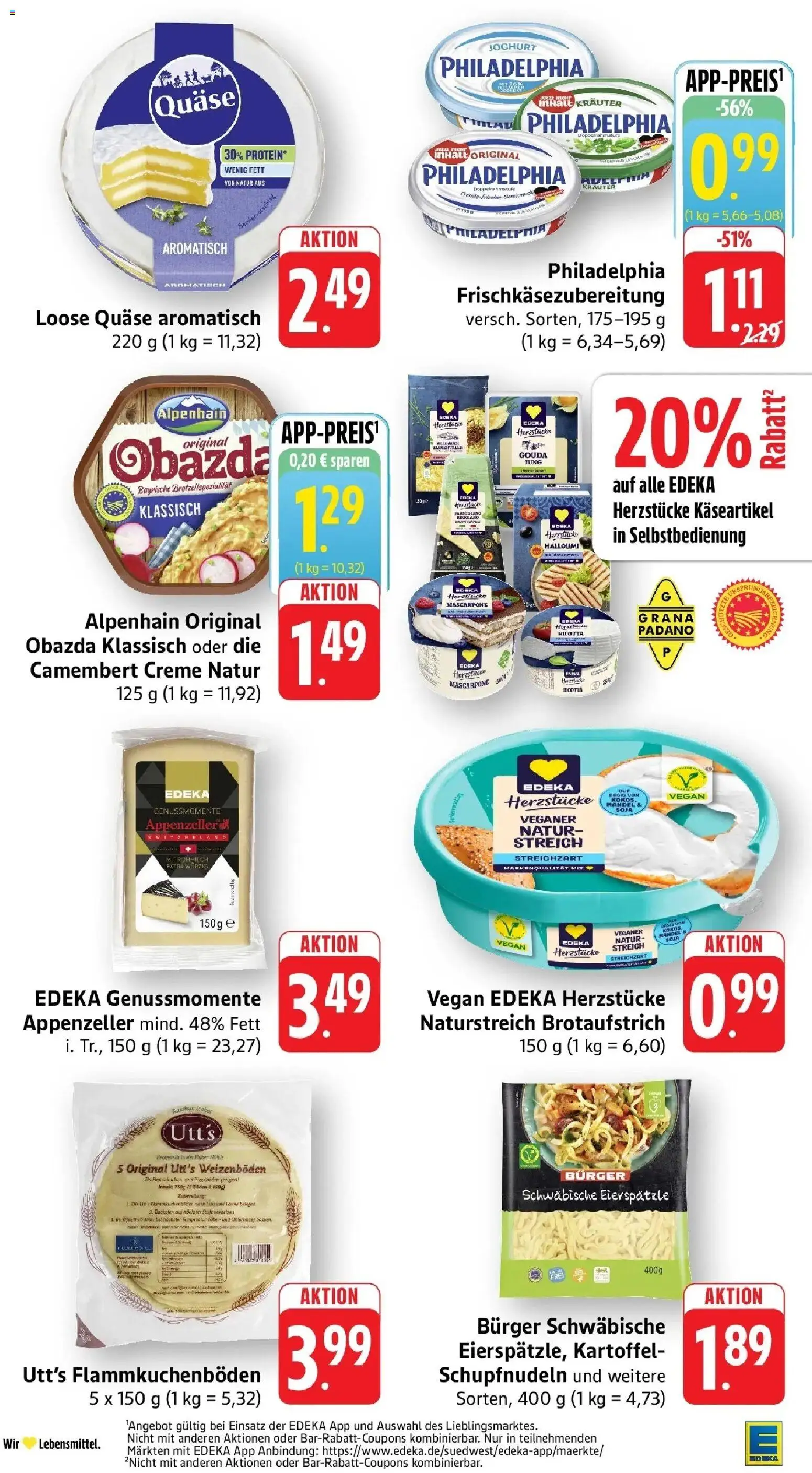 Edeka Prospekt Kirchzarten (ab 21.09.2026) » Angebote Online | Seite: 15 | Produkte: Mascarpone, Gouda, Camembert, Backofen