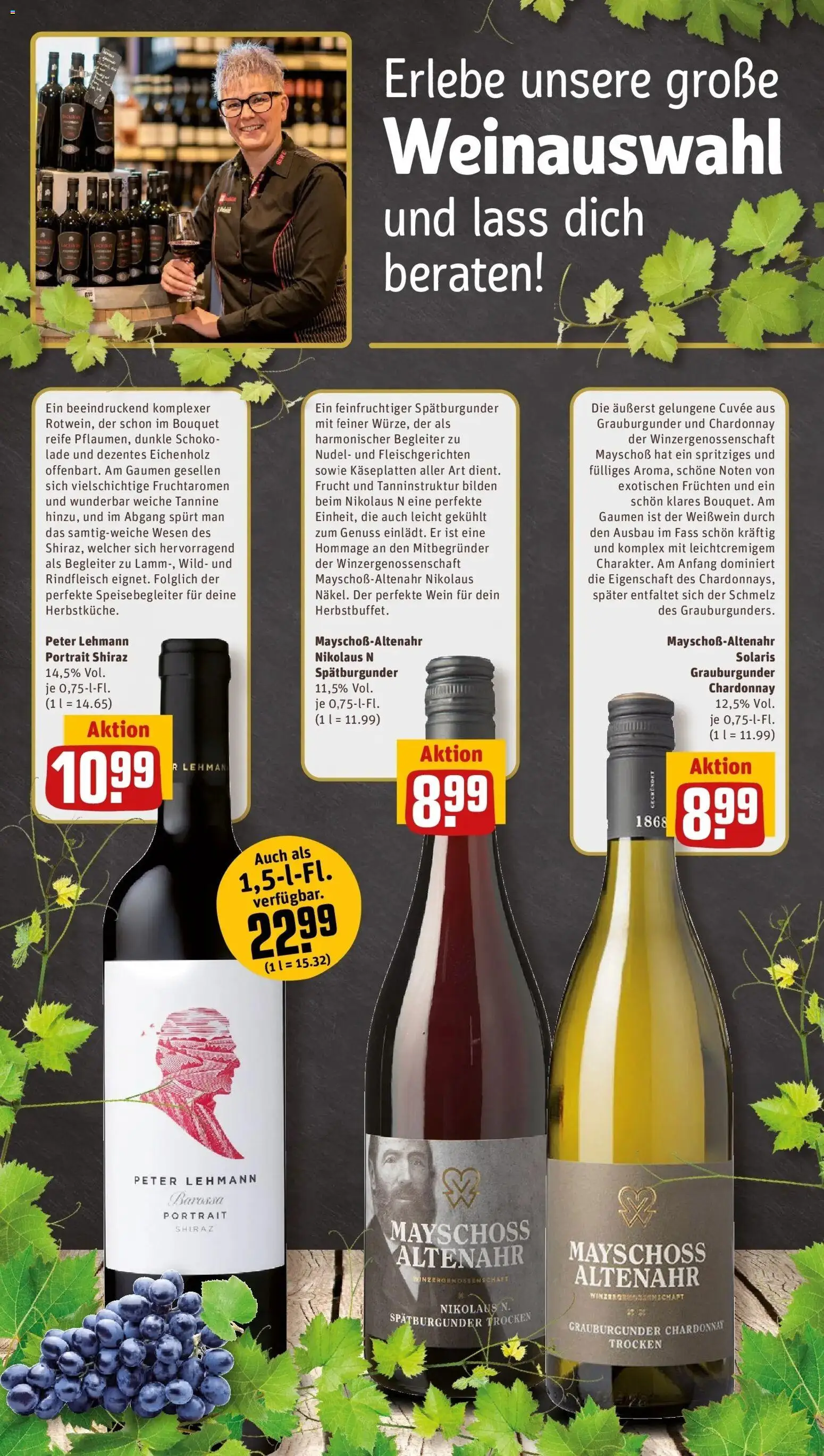 REWE Prospekt ab 19.10.2026 zum Blättern » Angebote | Seite: 35 | Produkte: Weißwein, Wein, Rindfleisch